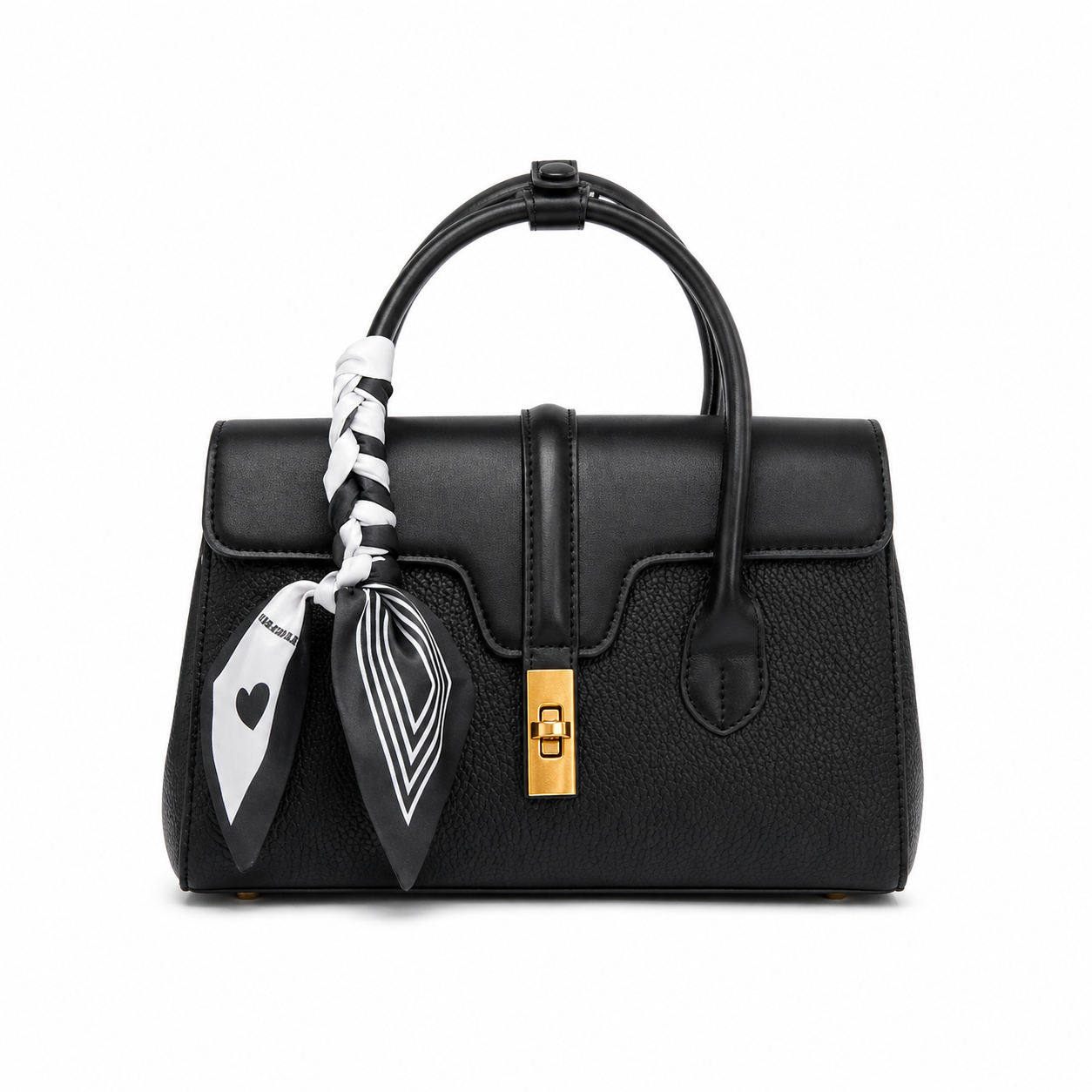 Sculpted Soft-Grain Top Handle Bag TY106