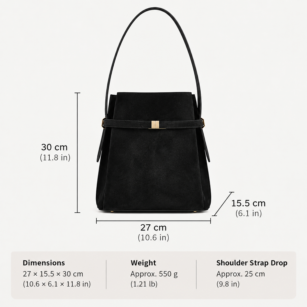 Vivienne Leather Bucket Tote Bag BK42