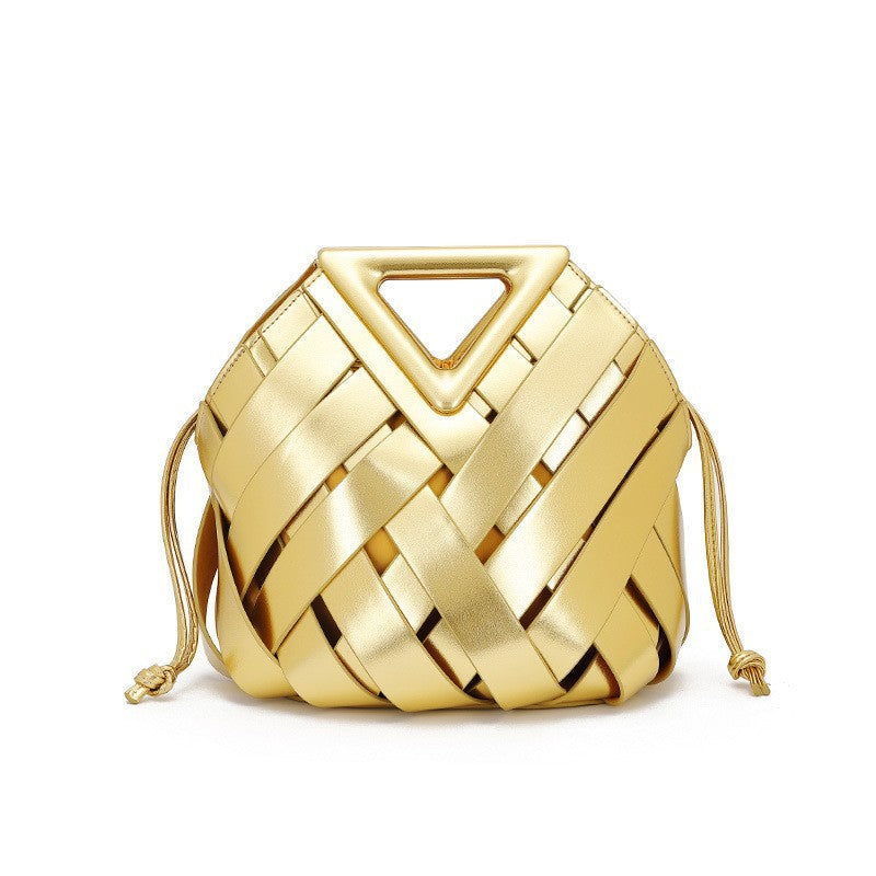 Amara Sculpted Woven Bucket Bag CT31