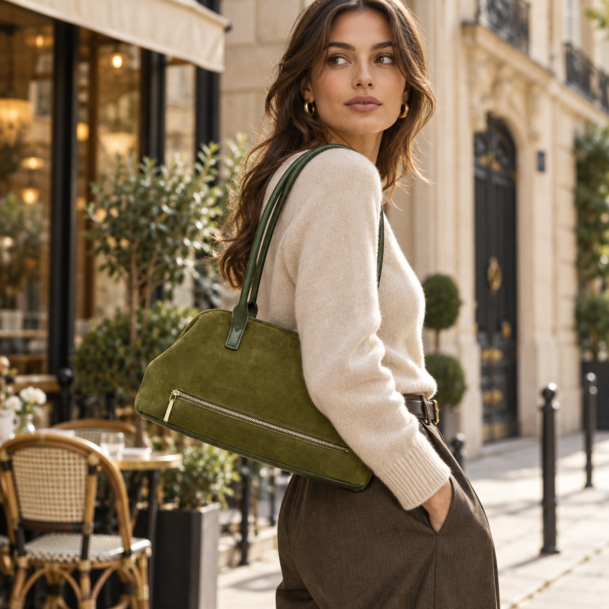 Amara Suede Shoulder Bag AS32