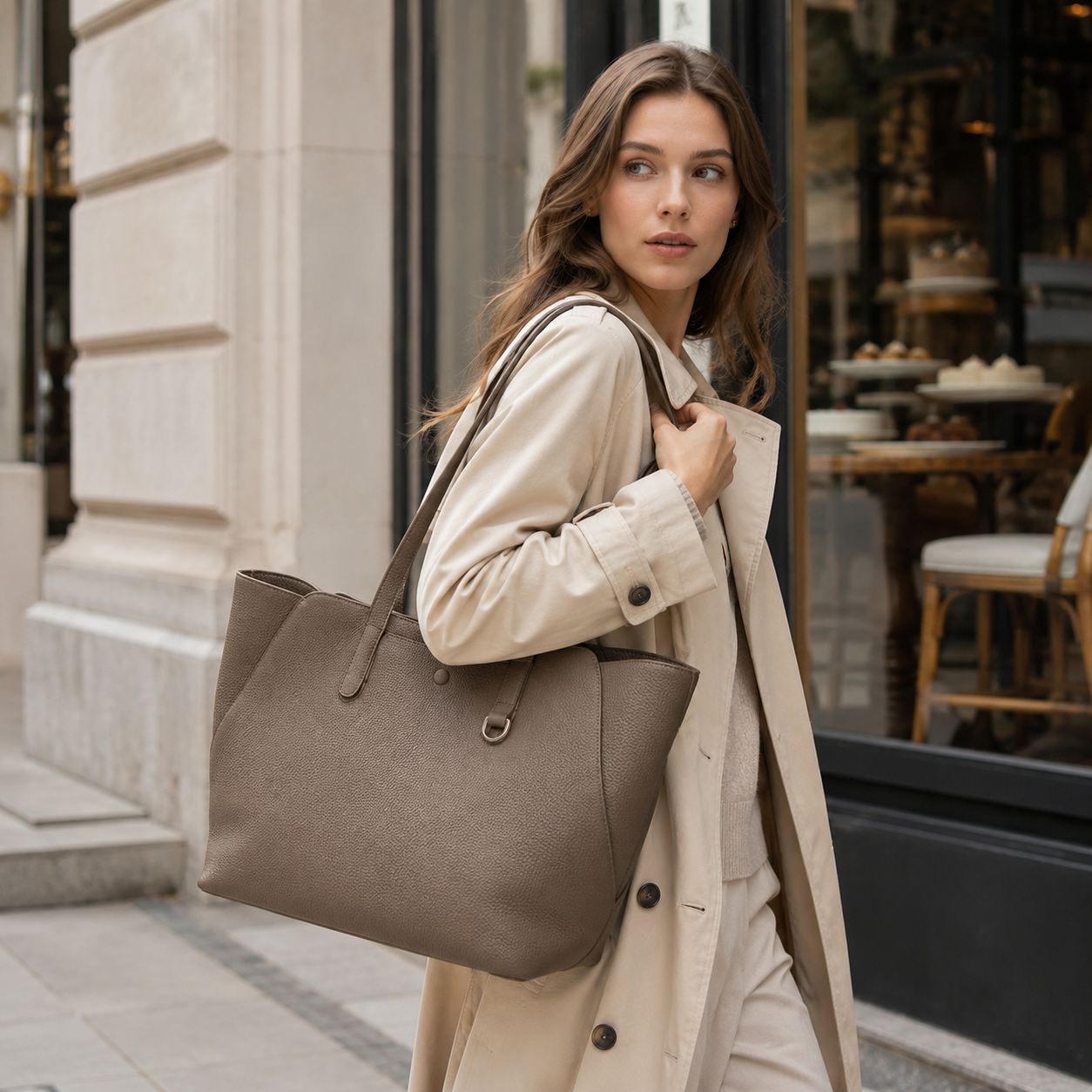 Aurelia Full-Grain Leather Tote Bag TG22