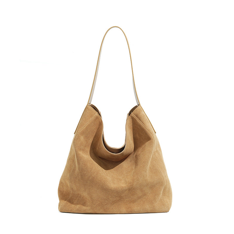 Aveline Brown Suede Hobo Tote Bag HB35