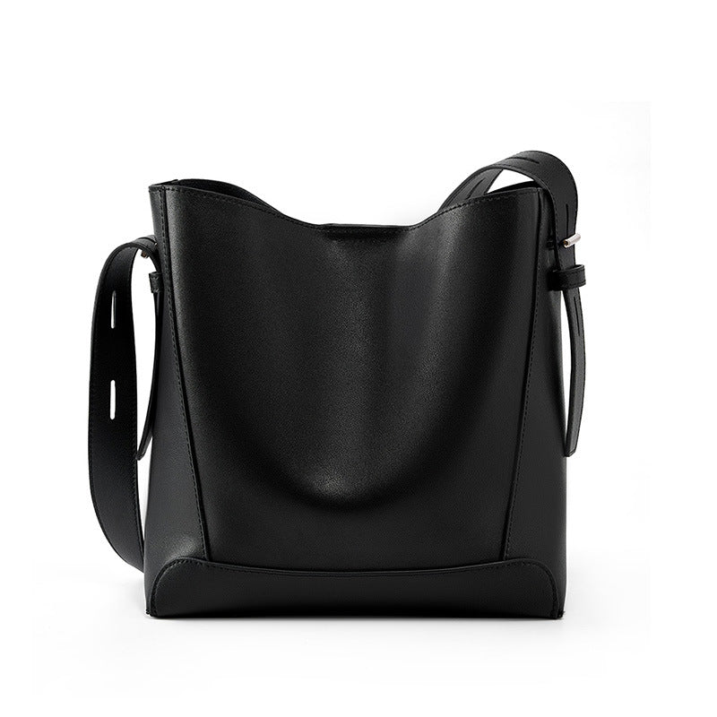 Aveline Structured Leather Shoulder Tote AT25