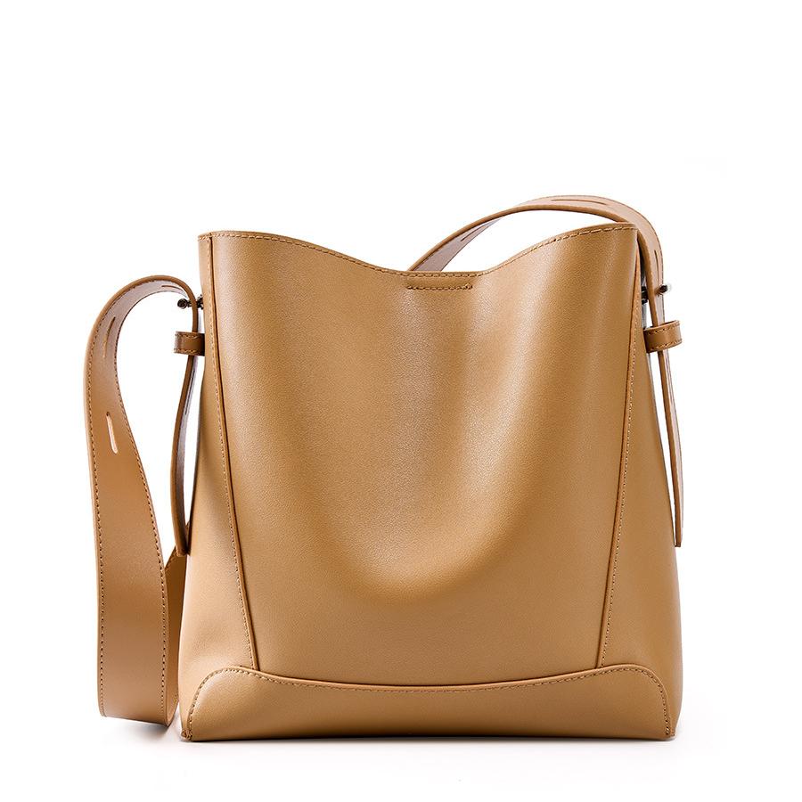 Aveline Structured Leather Shoulder Tote AT25