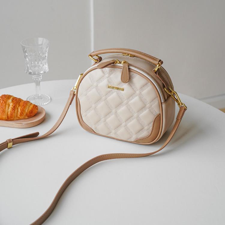 Aveline Woven-Panel Leather Crossbody Bag AV18