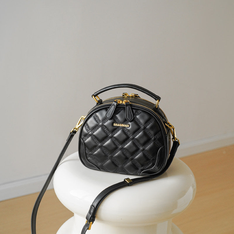 Aveline Woven-Panel Leather Crossbody Bag AV18
