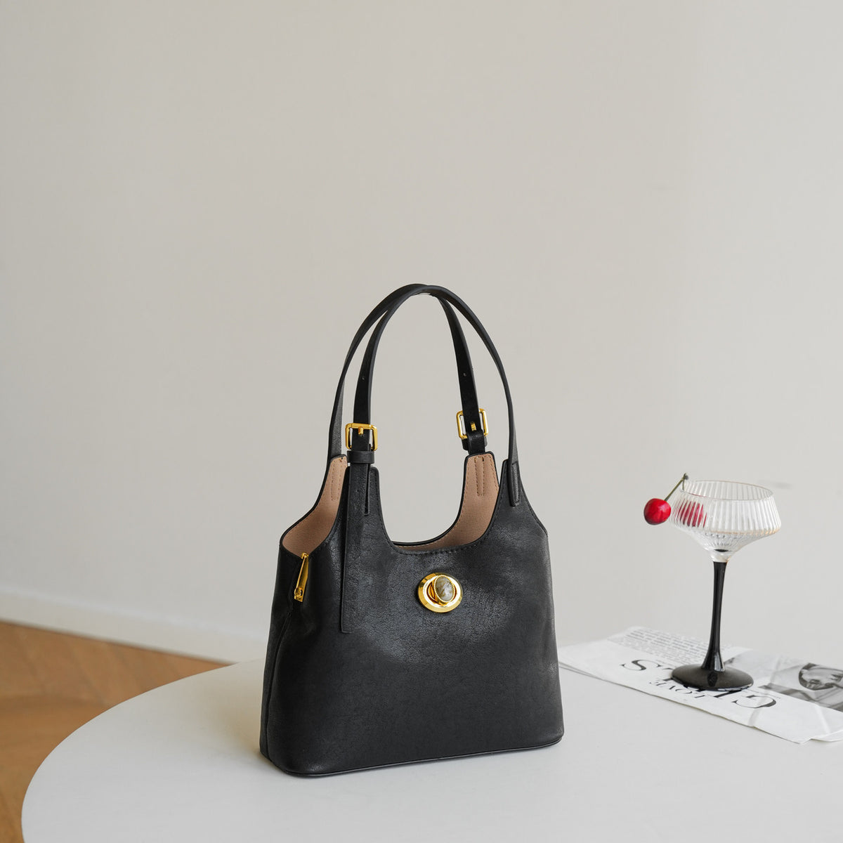 Camille Contrast-Strap Mini Tote Bag CM23