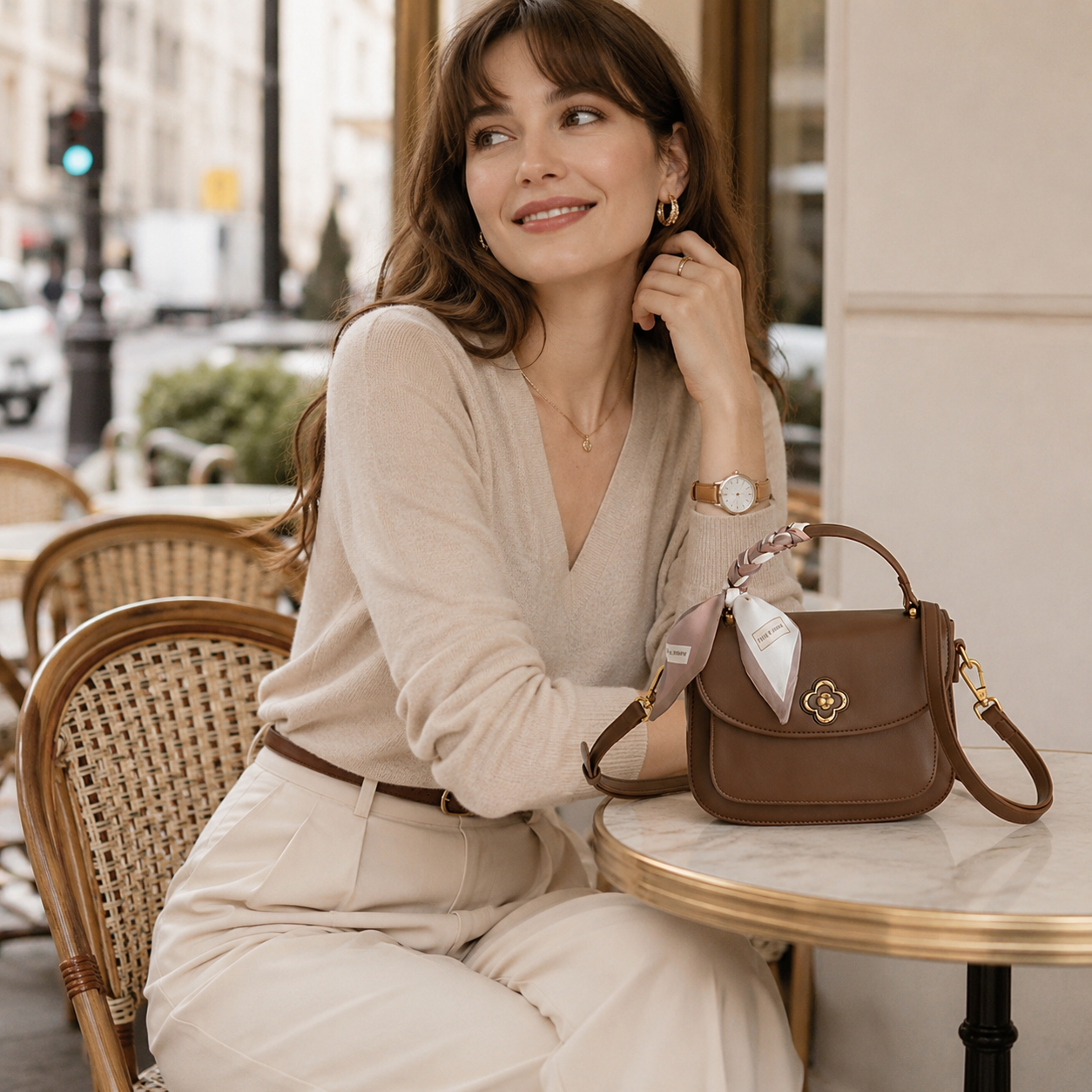 Celeste Scarf Shoulder Bag HR04