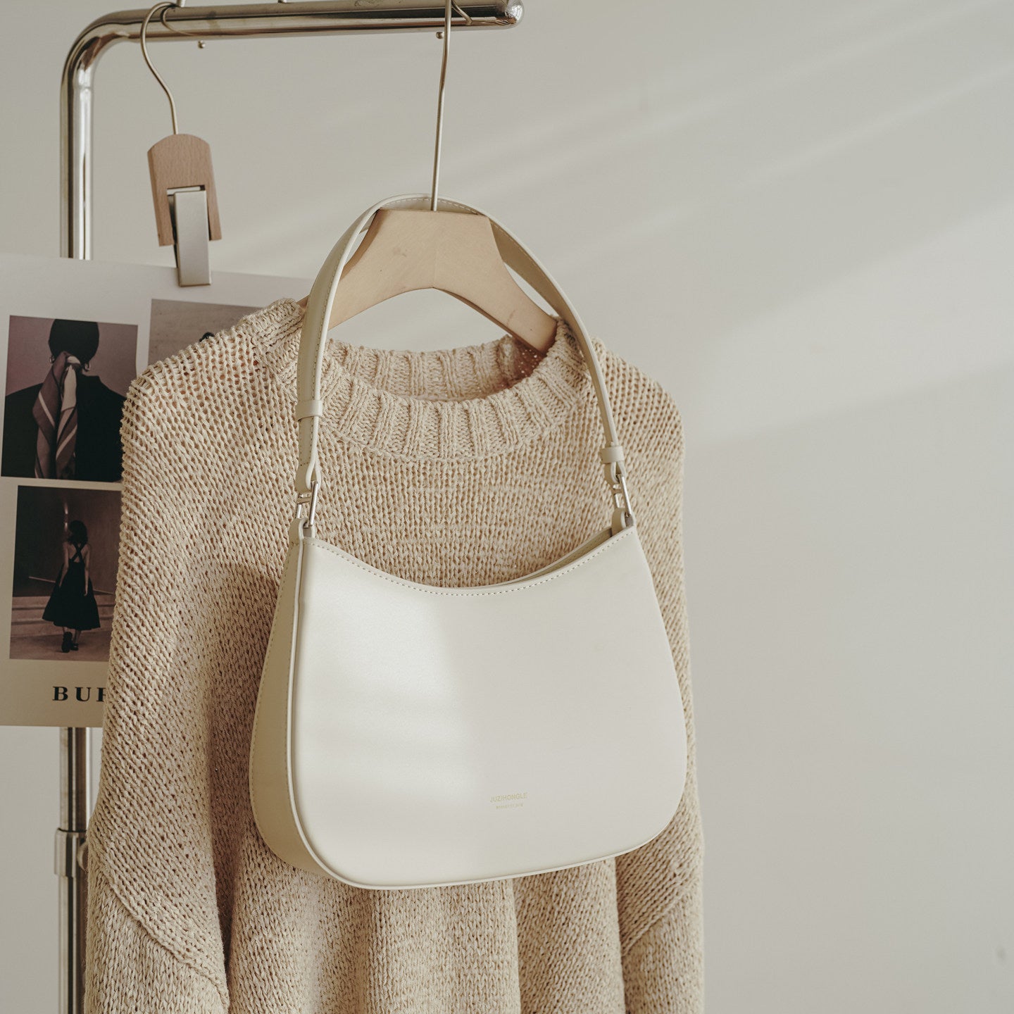 Cognac Arc Shoulder Bag MF360