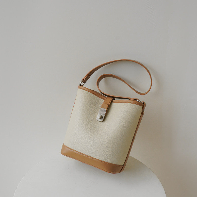Elara Pebbled Crossbody Bucket Bag BK47