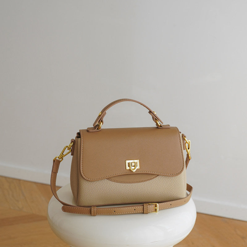 Elara Pebbled Leather Top Handle Satchel WQ32