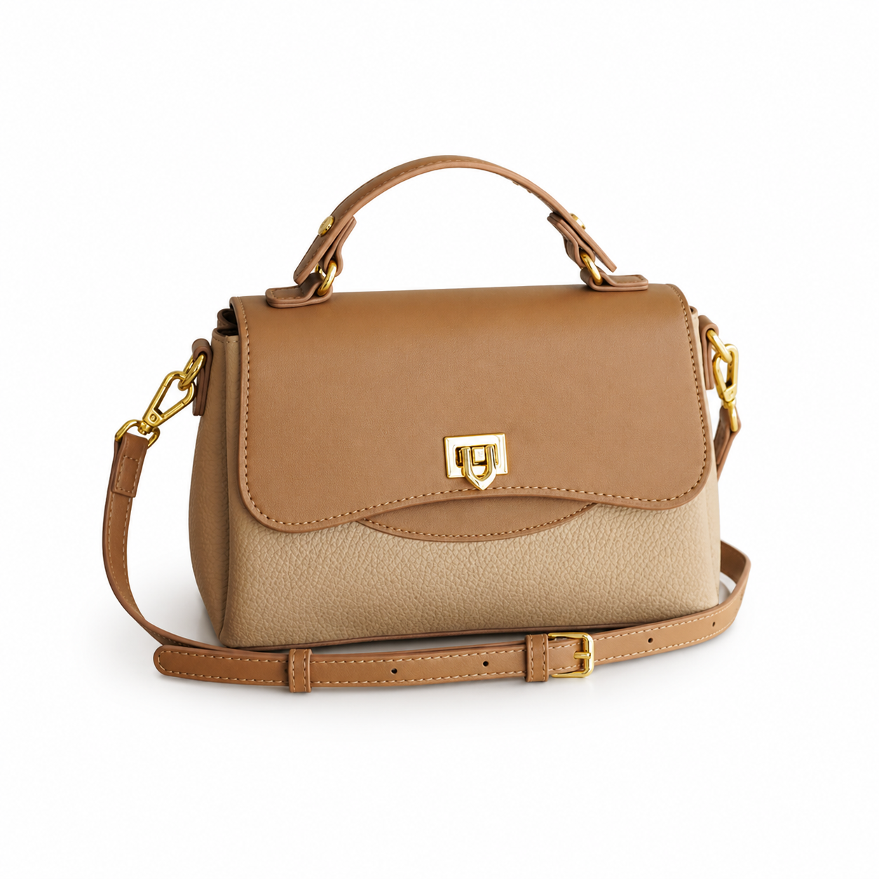 Elara Pebbled Leather Top Handle Satchel WQ32