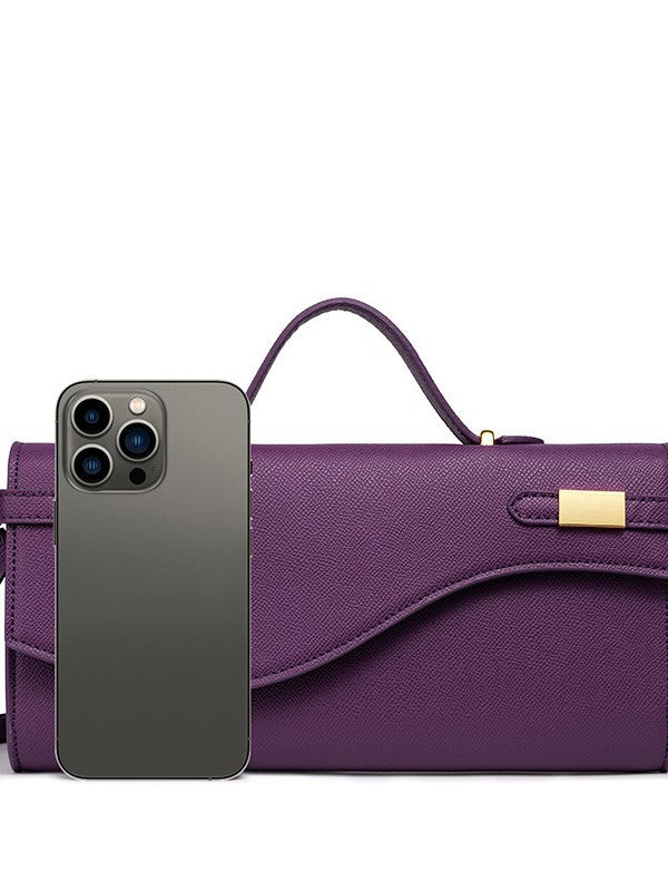 Élodie Cross-Grain Top Handle Bag MF245