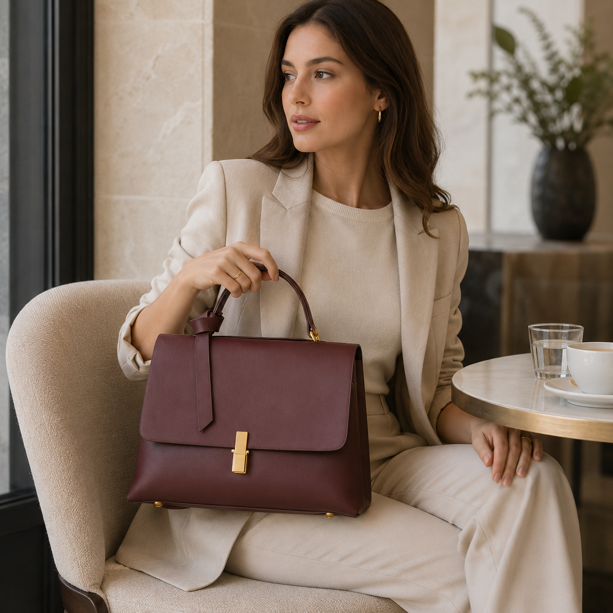 Éloise Structured Top Handle Shoulder Bag CZ310