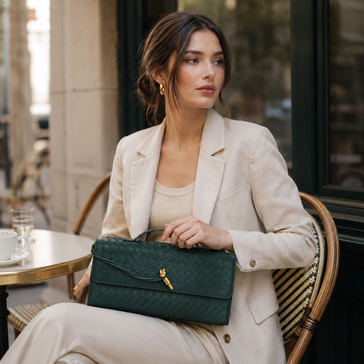 Isadora Woven Longline Top Handle Bag CT31