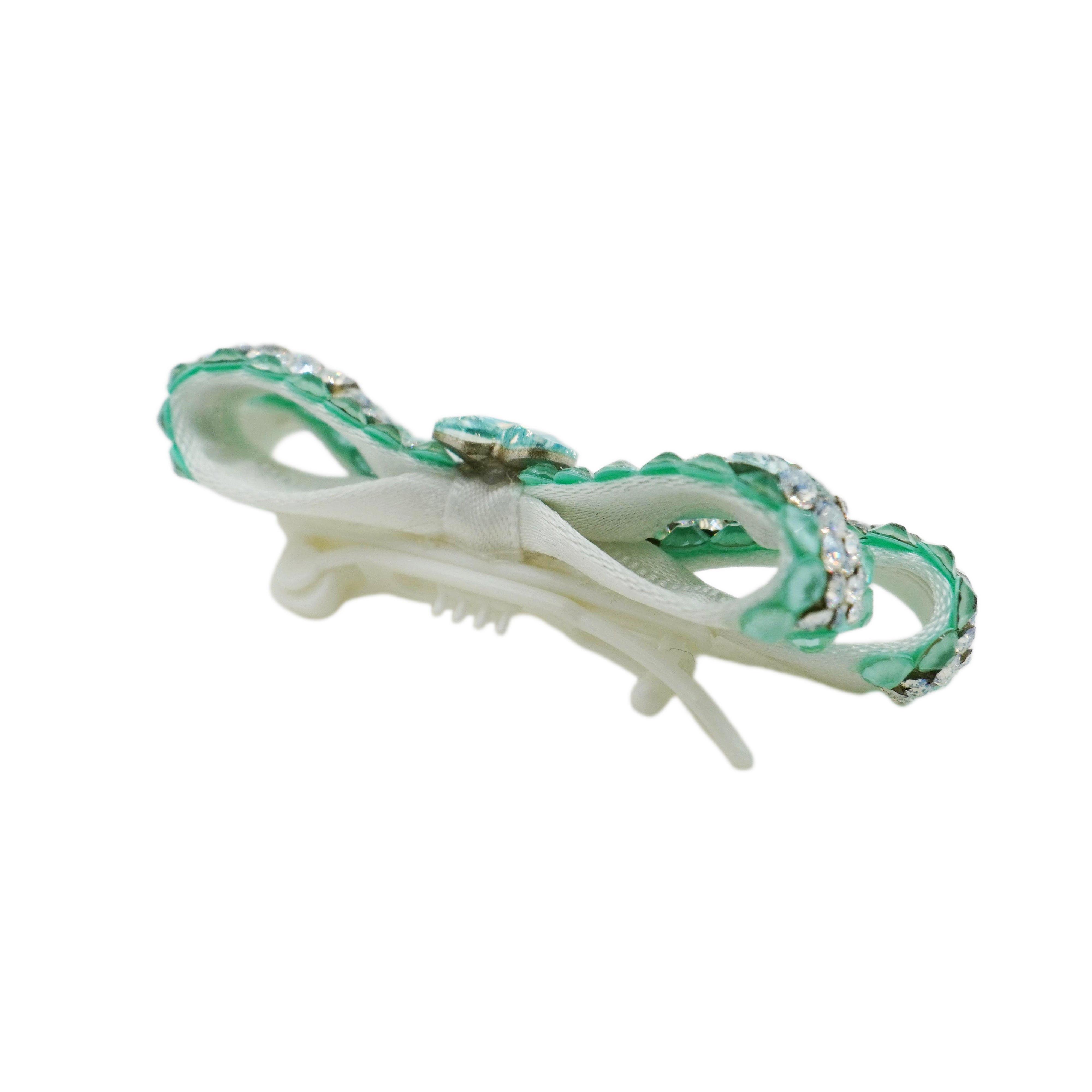 Lunapaw 3D Structured Dragonfly Bow Luxury Crystal Top Clip TP17