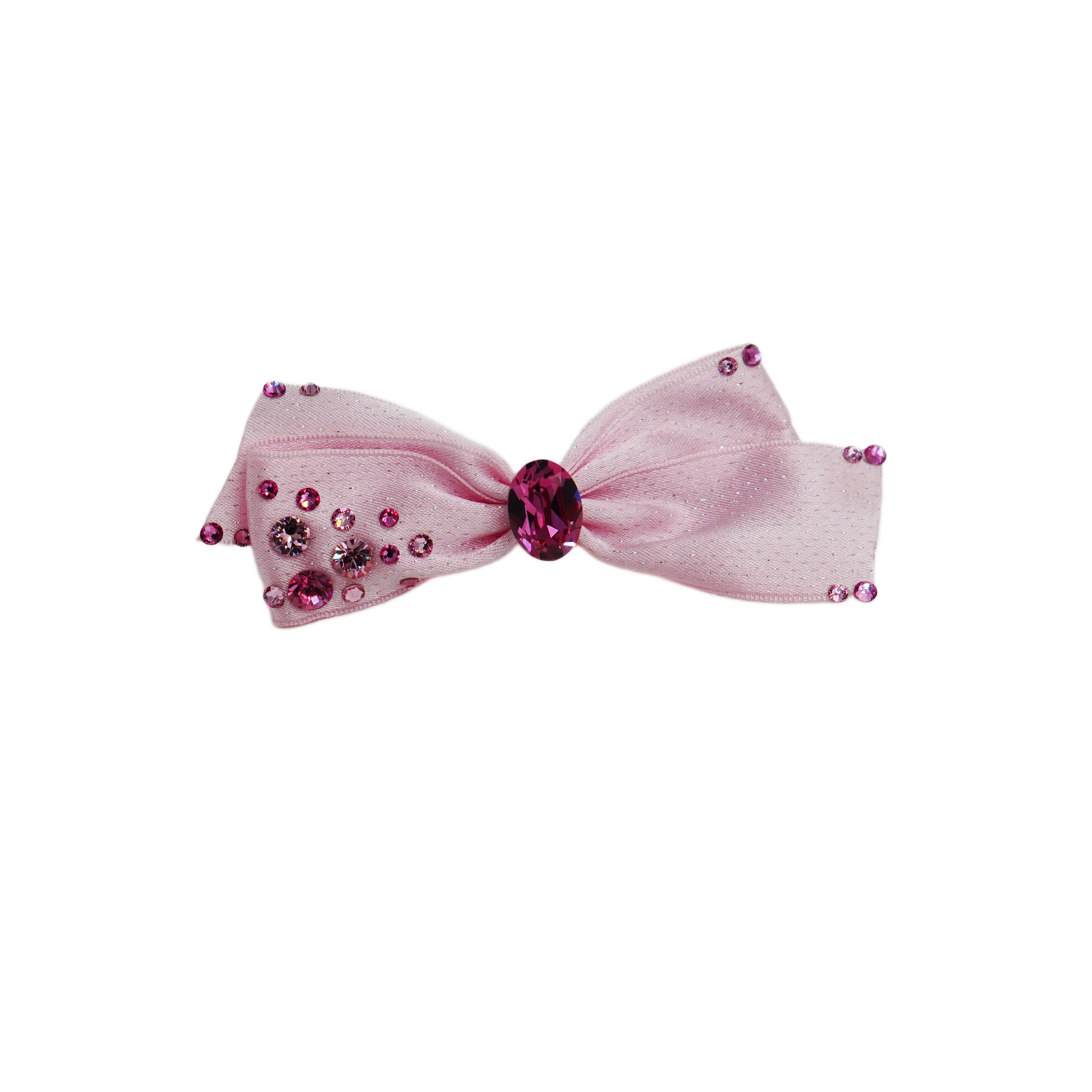 Lunapaw Airy Flutter Bow & Luxurious Crystal Fabric Top Clip TP2018