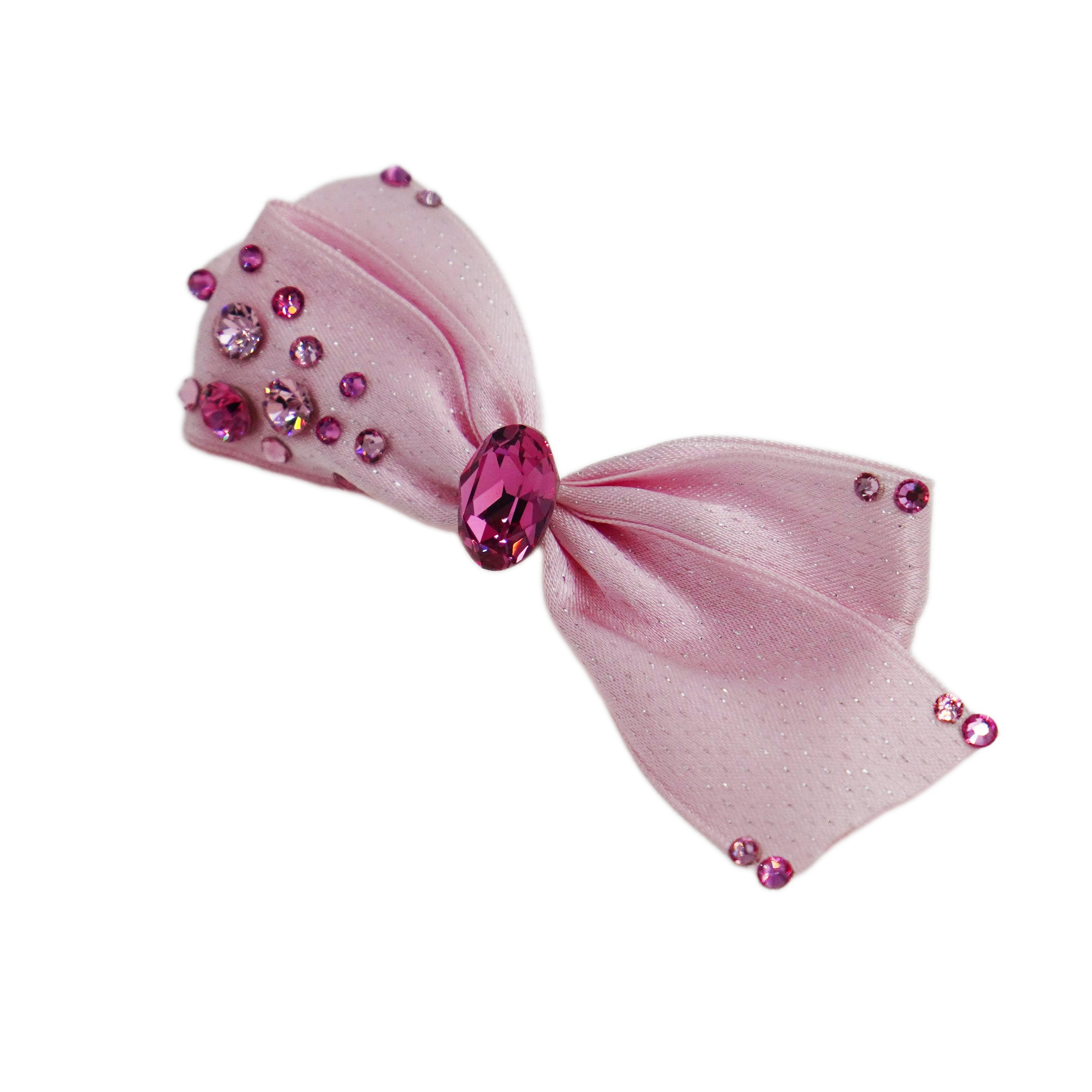 Lunapaw Airy Flutter Bow & Luxurious Crystal Fabric Top Clip TP2018