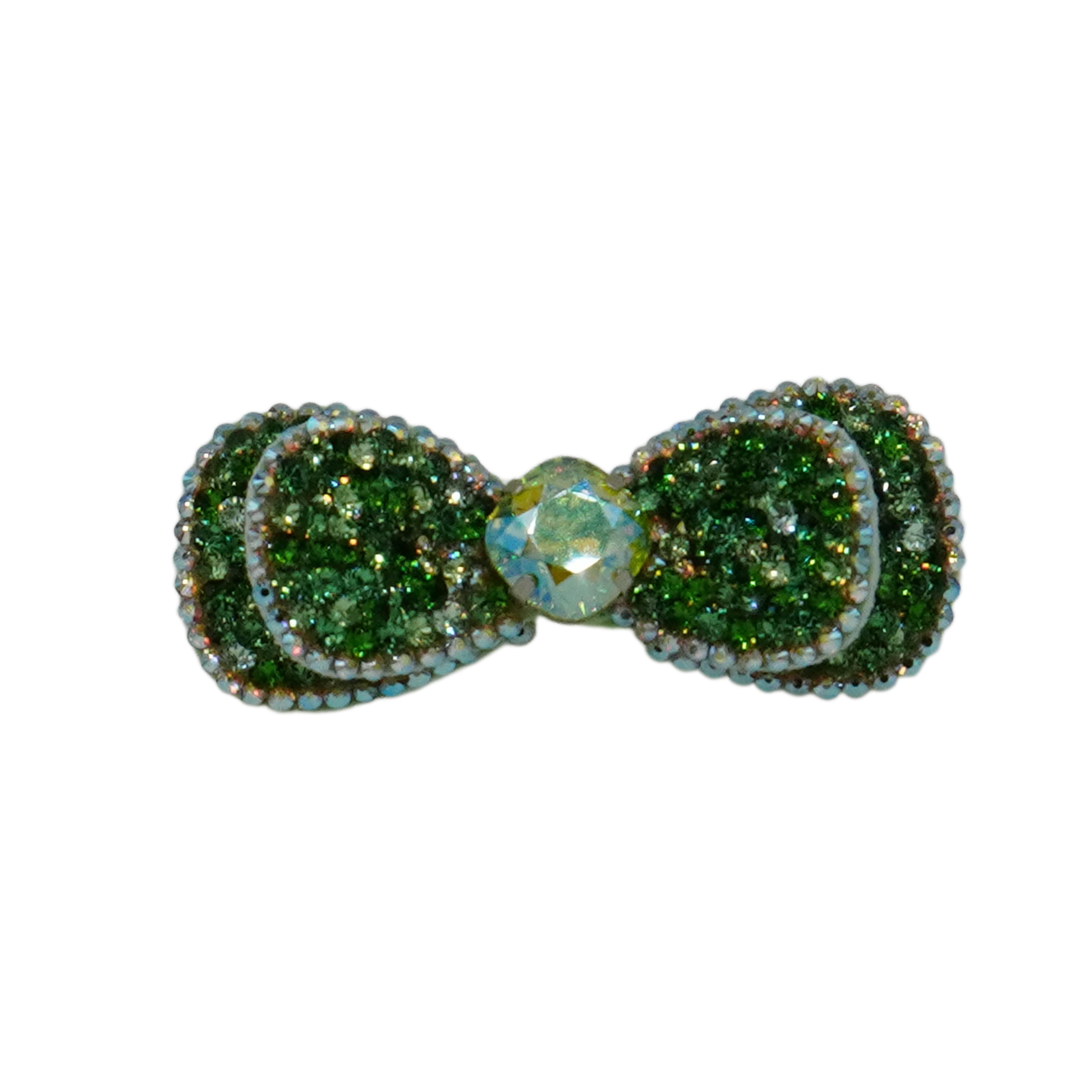 Lunapaw Double-Layer Structured Round Bow Luxury Crystal Top Clip TP21