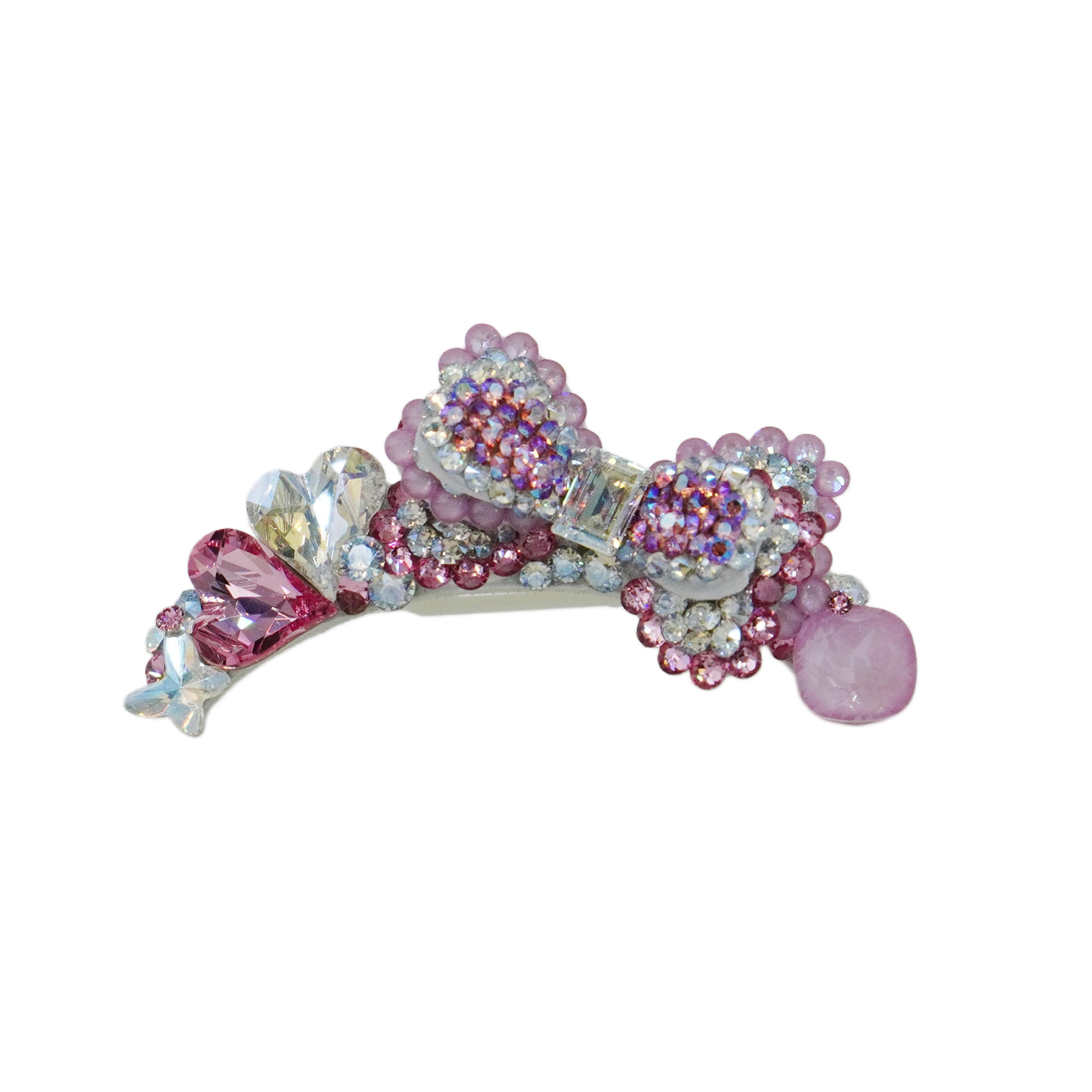 Lunapaw Structured Double-Layer Ribbon Luxury Crystal Headband HB45