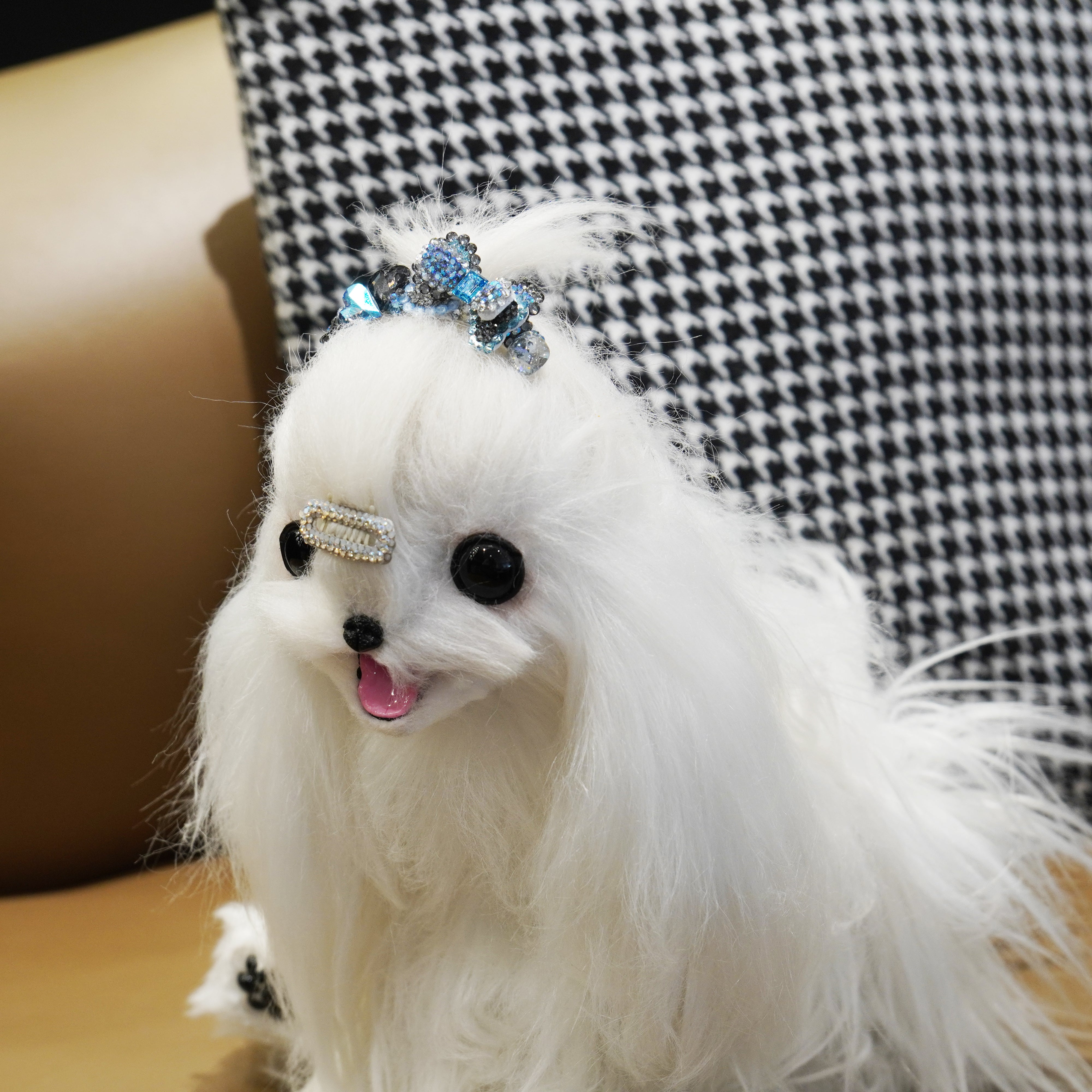 Lunapaw Structured Double-Layer Ribbon Luxury Crystal Headband HB45