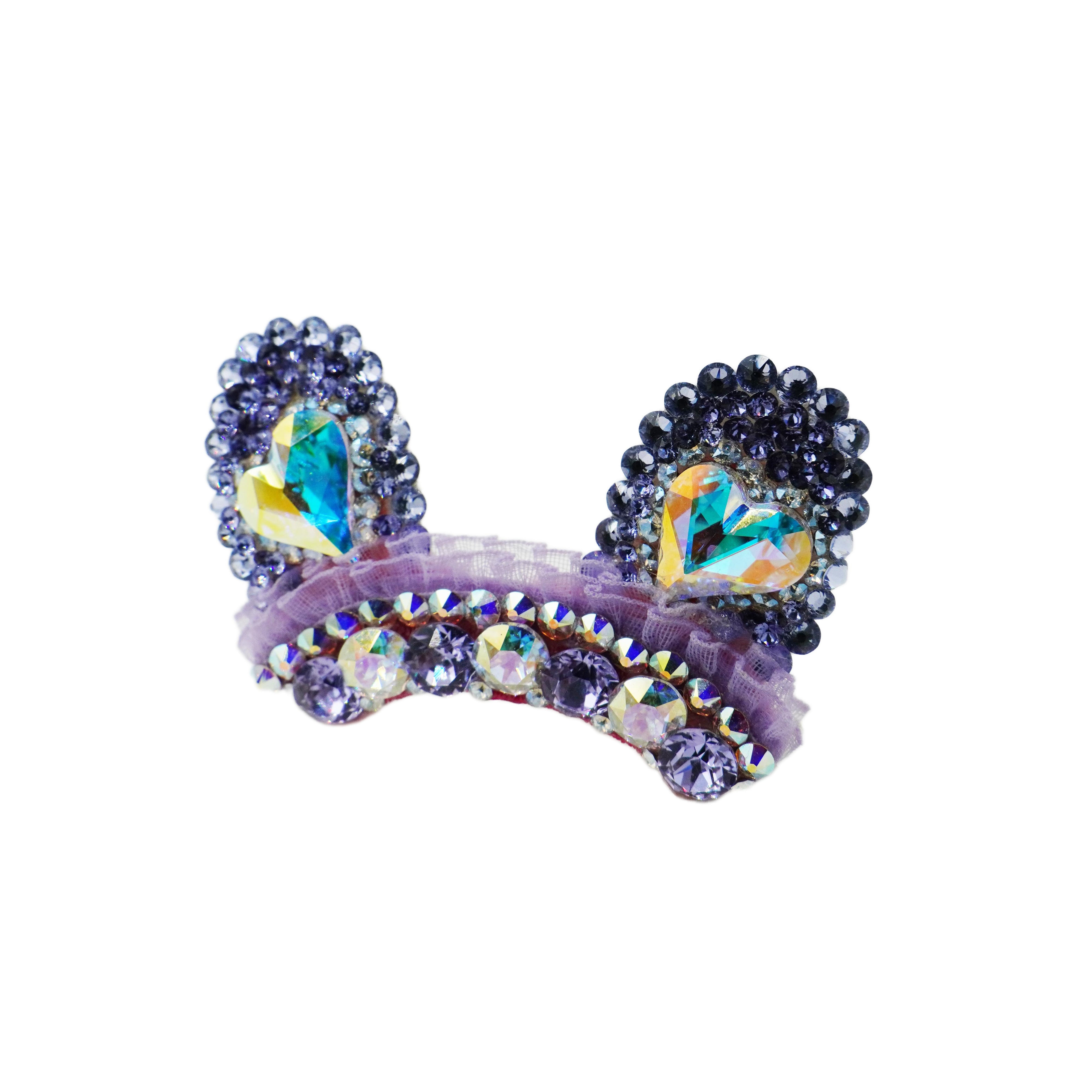 Lunapaw Bunny Ear Structured Luxury Crystal Headband HB20