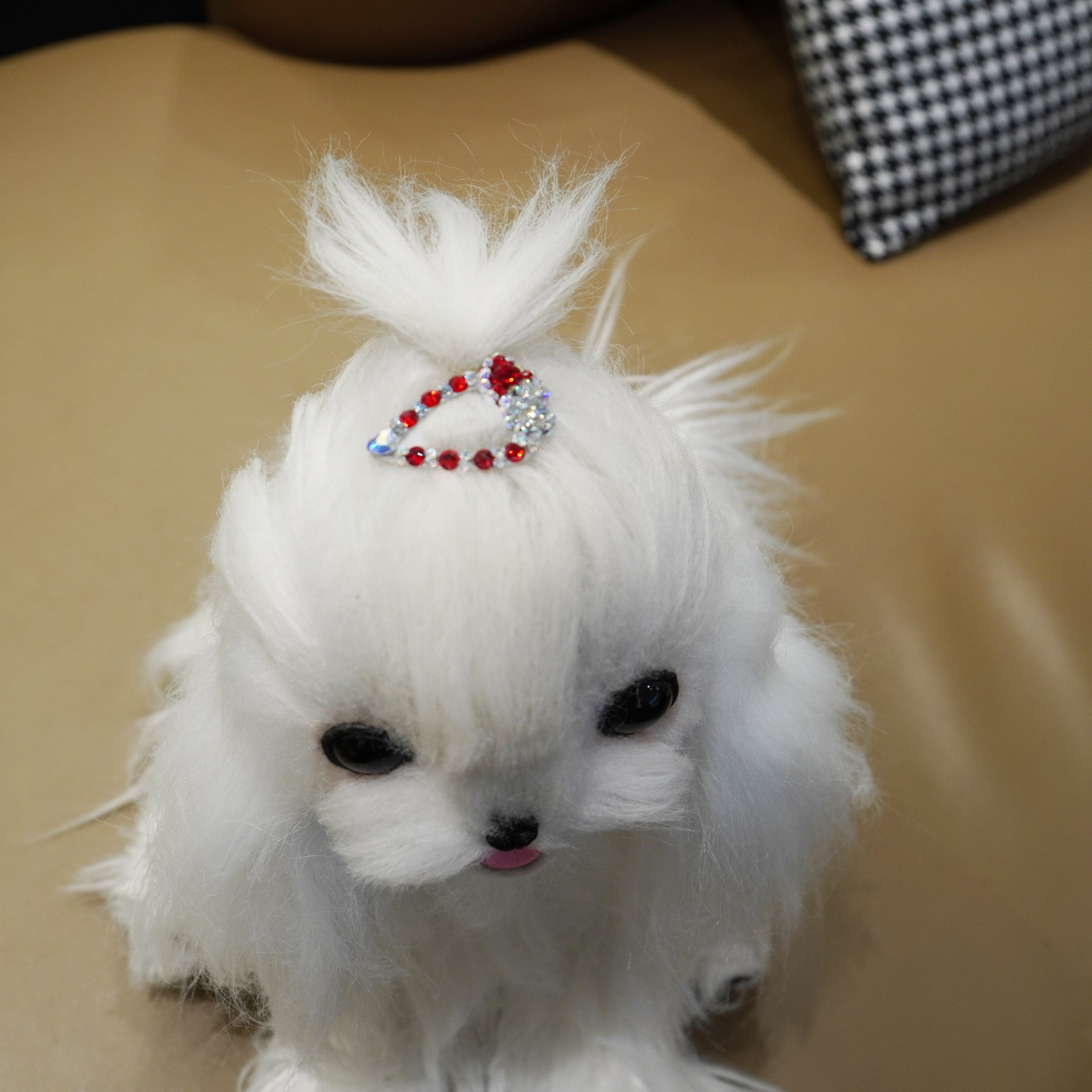 Lunapaw Double Heart Crystal-Inlay Luxury Teardrop BB Clip BB2013