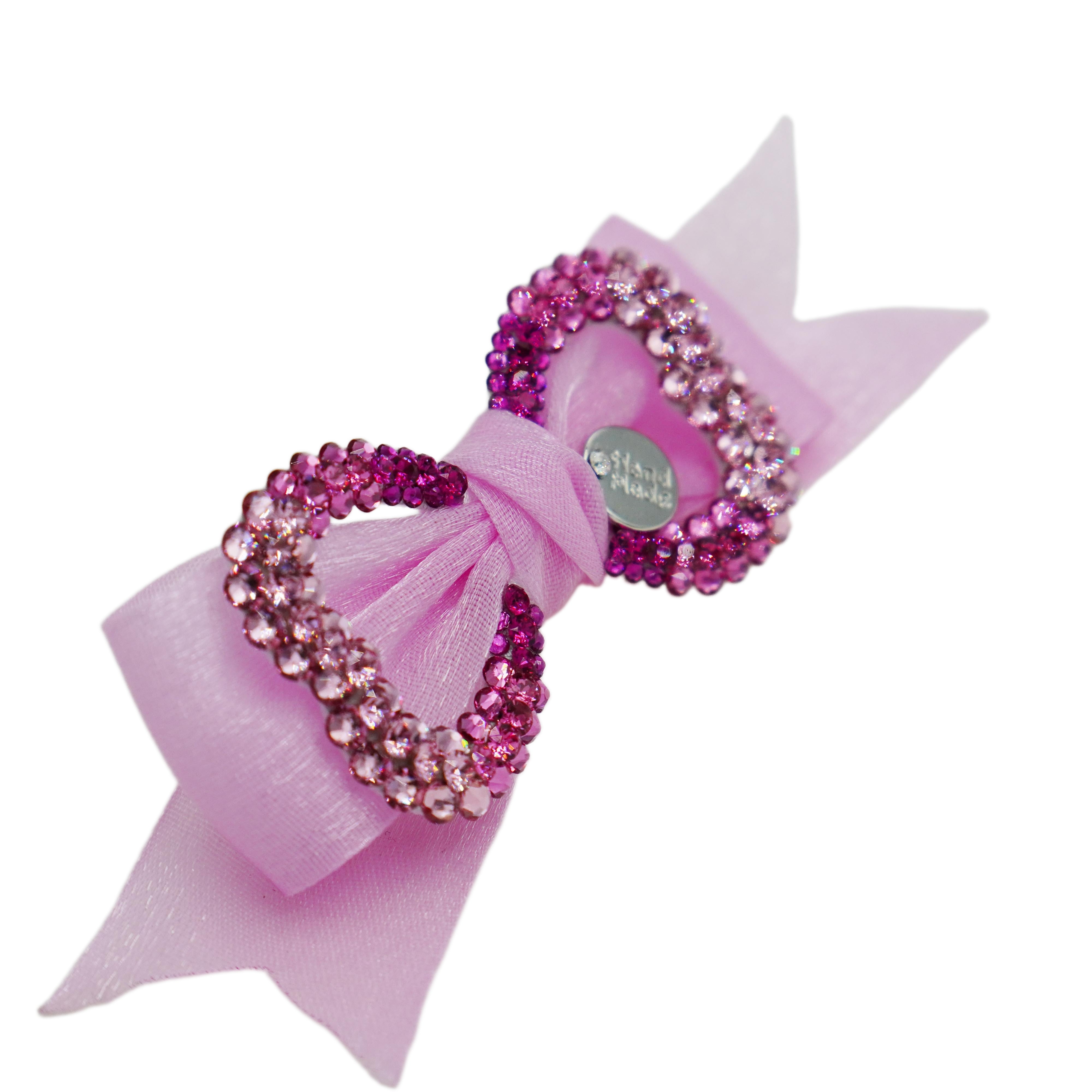 Lunapaw Elegant Ribbon & Luxury Crystal-Knot Fabric Top Clip TP2015