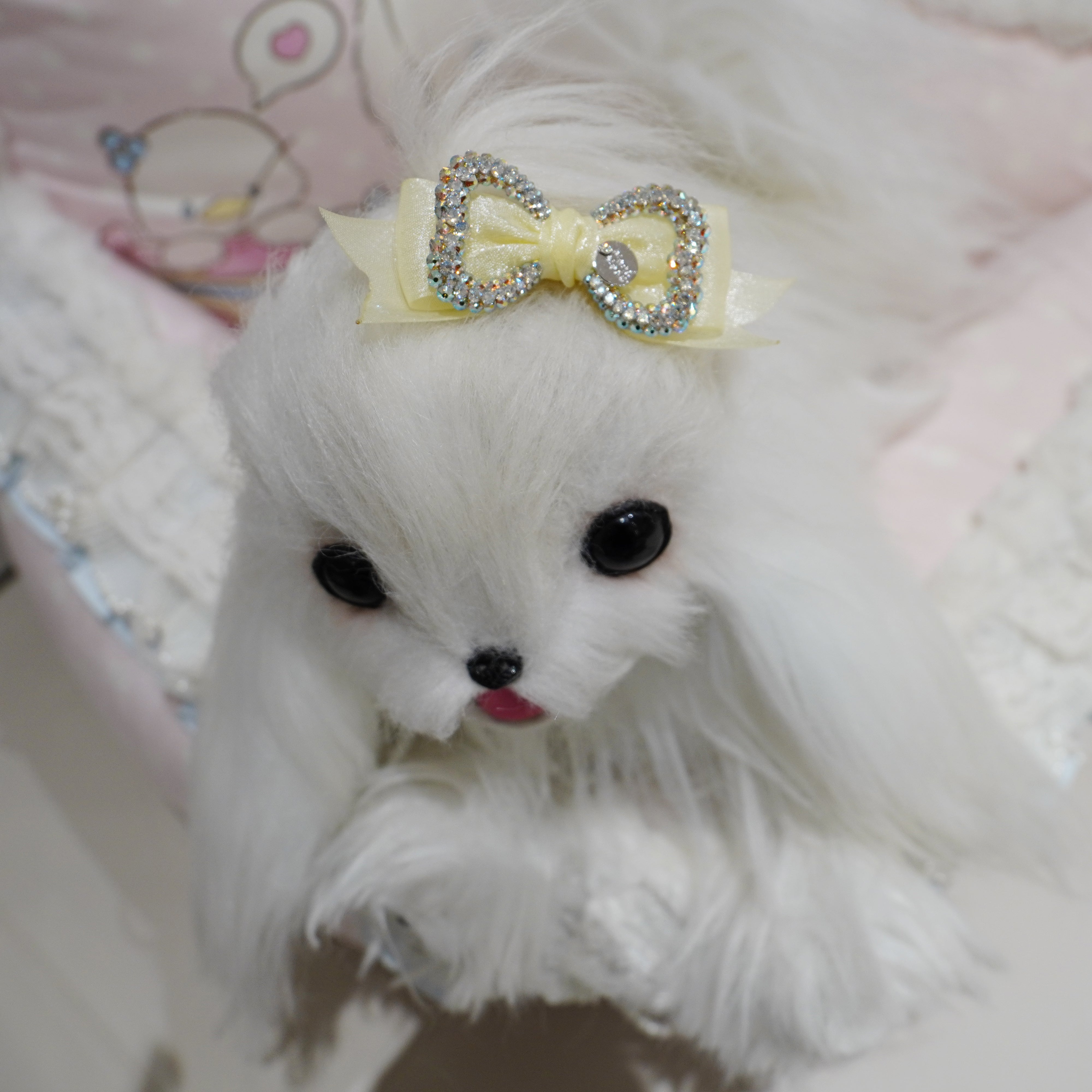 Lunapaw Elegant Ribbon & Luxury Crystal-Knot Fabric Top Clip TP2015