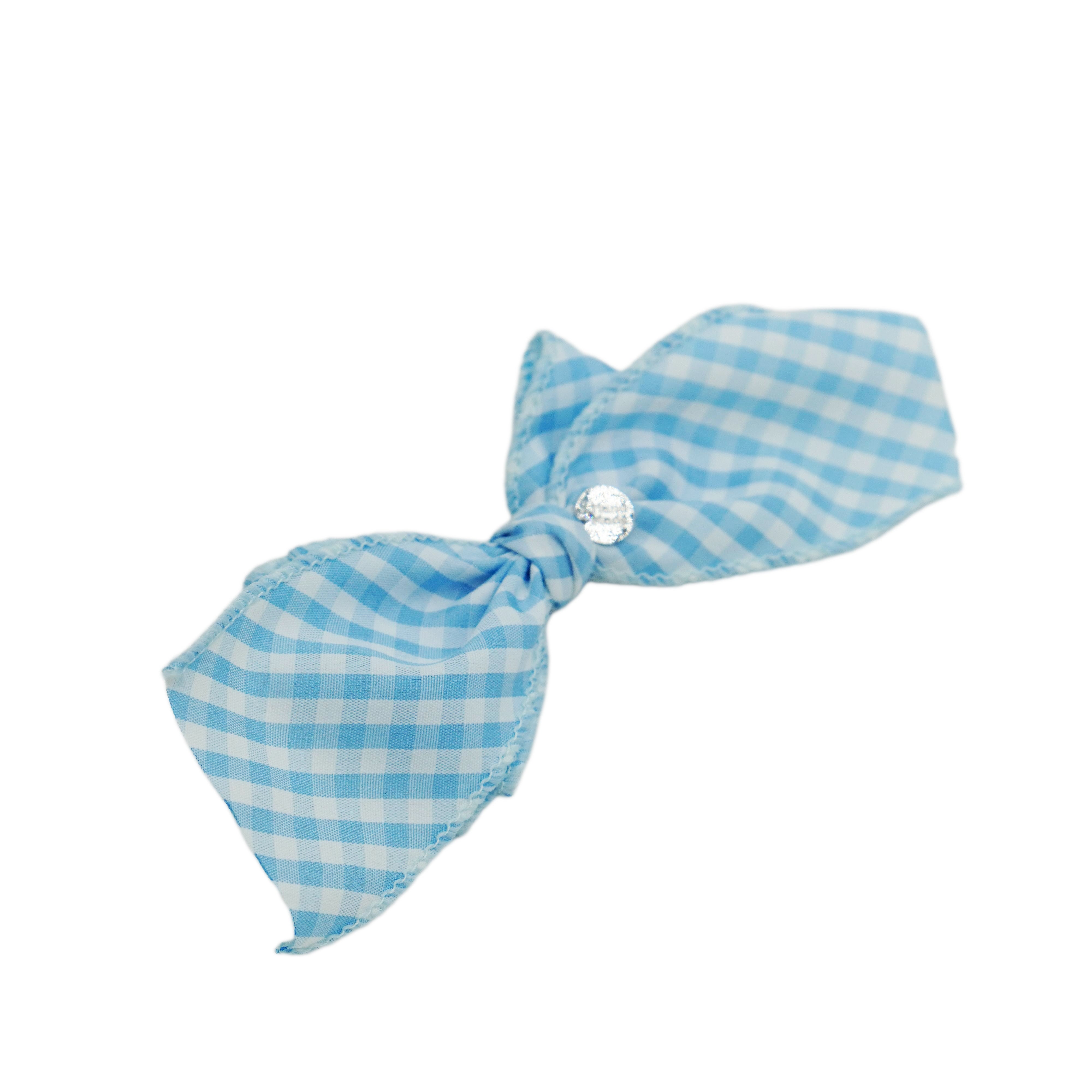 Lunapaw Fresh Candy Gingham – Airy Flutter Bow Fabric Top Clip TP2017