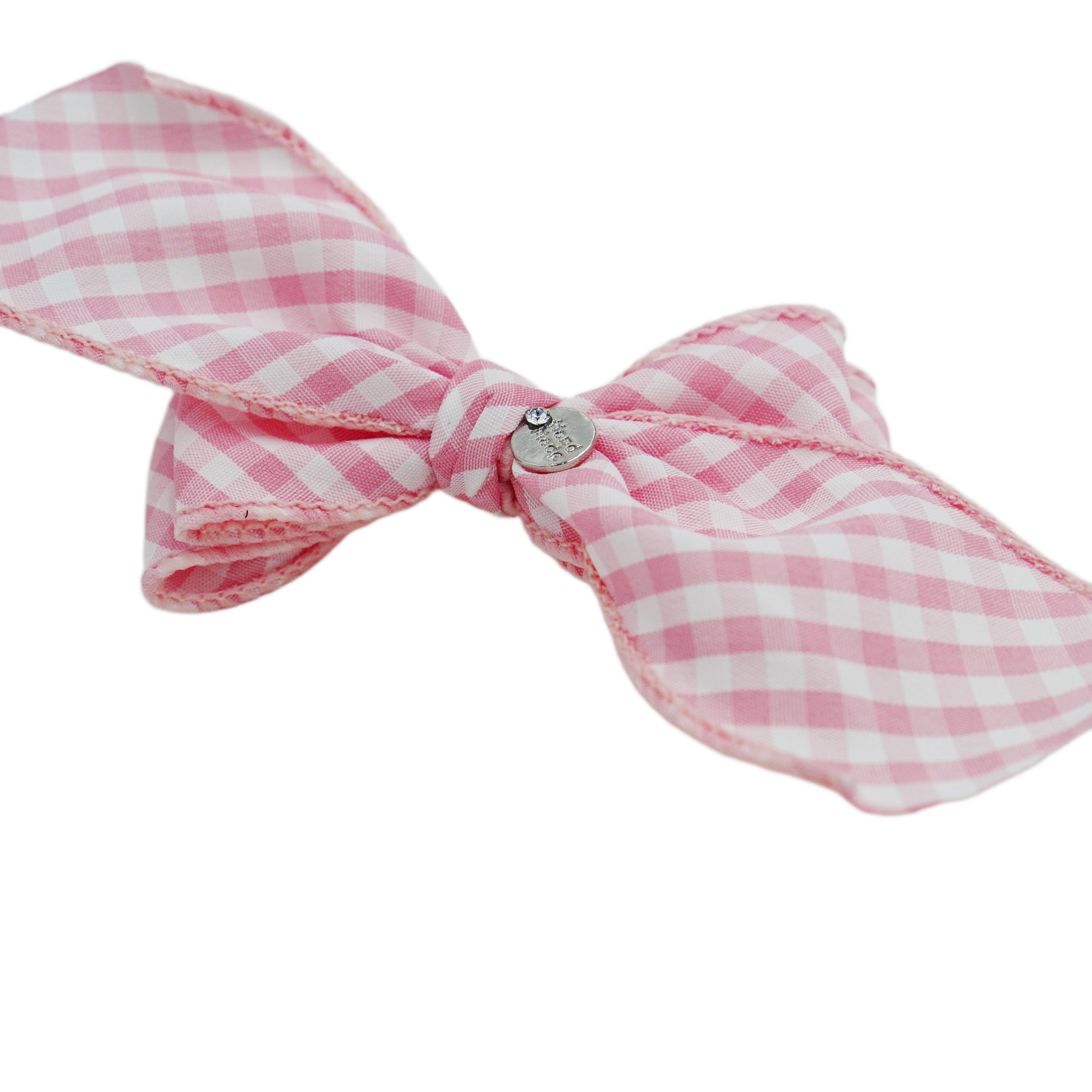 Lunapaw Fresh Candy Gingham – Airy Flutter Bow Fabric Top Clip TP2017