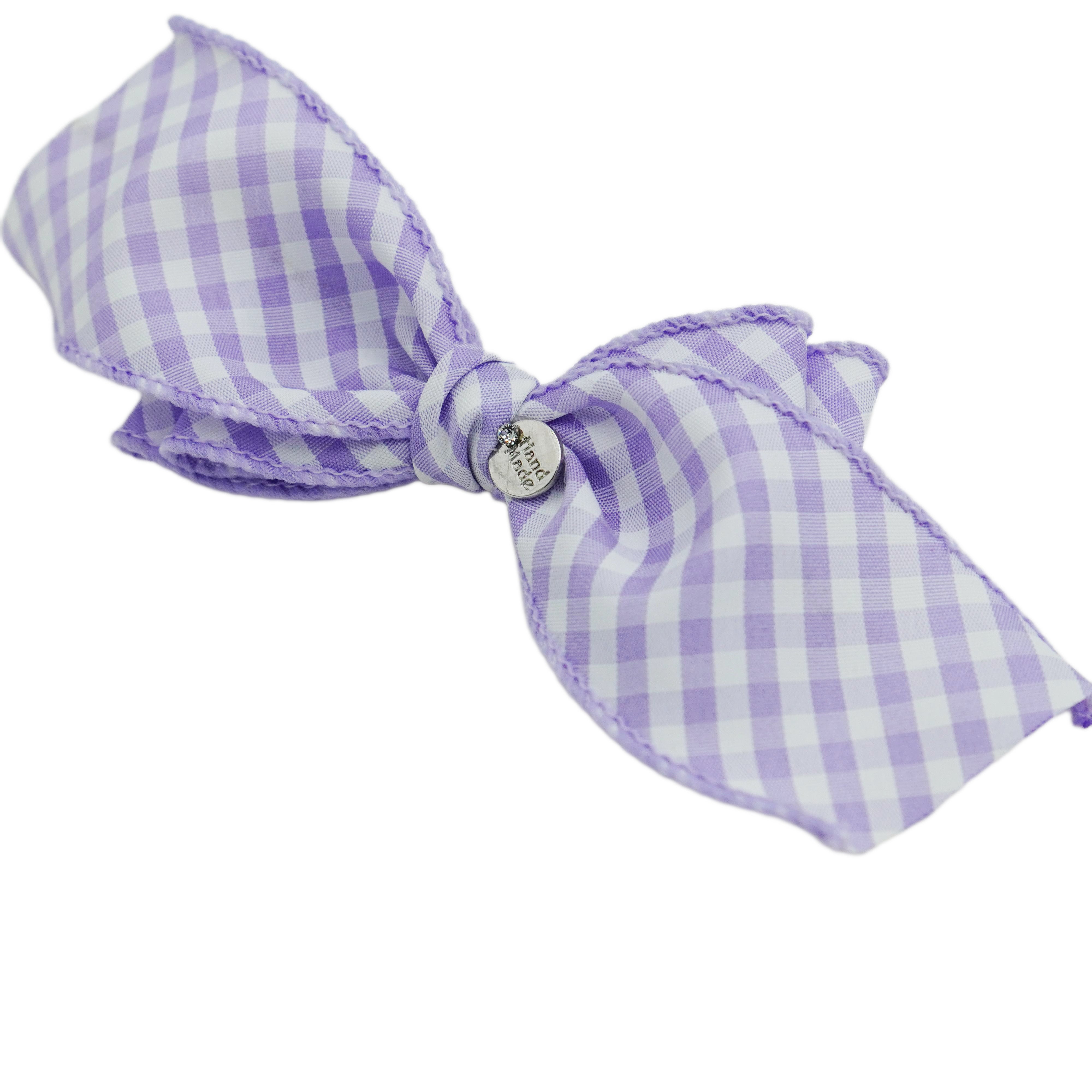 Lunapaw Fresh Candy Gingham – Airy Flutter Bow Fabric Top Clip TP2017