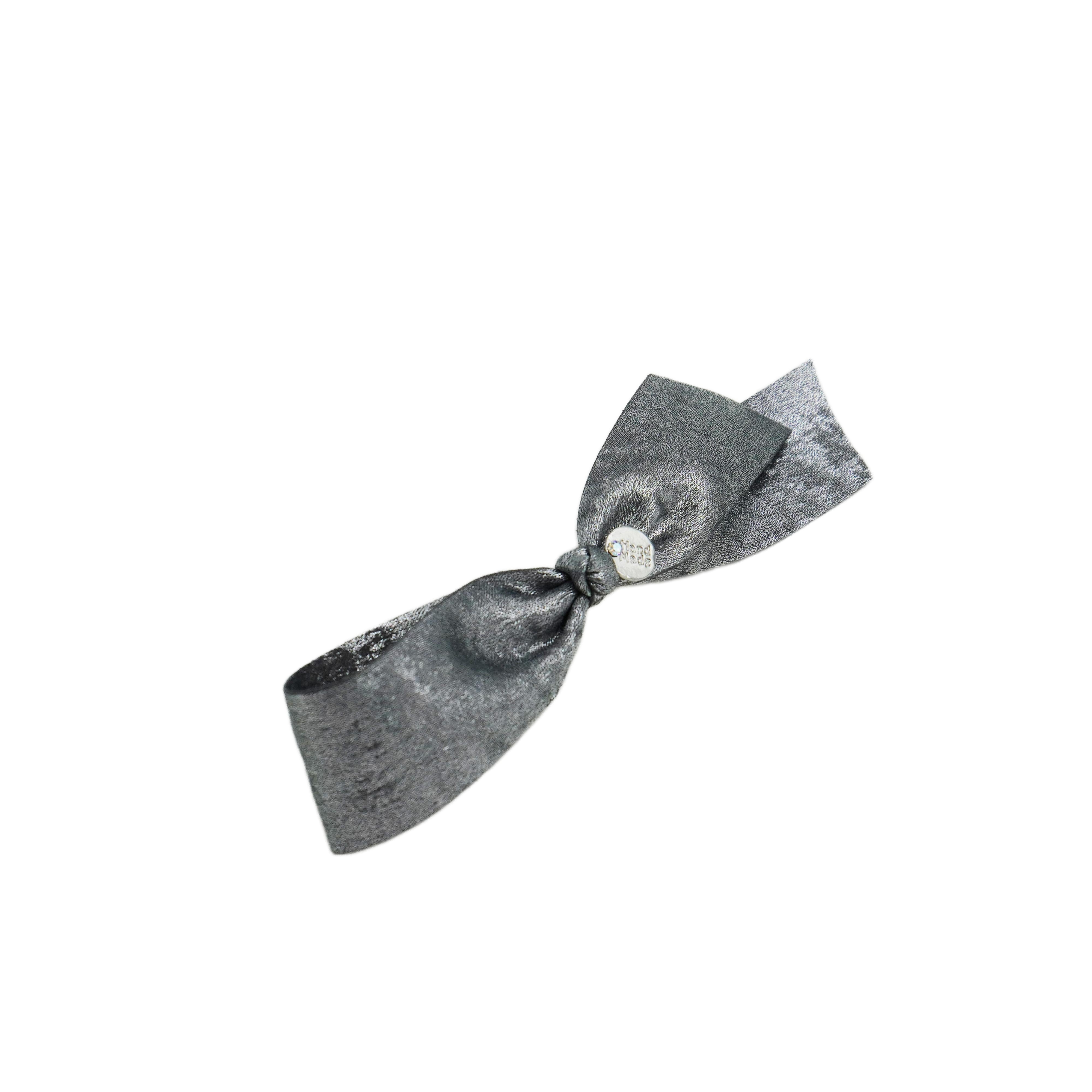 Lunapaw Gold & Silver Foil-Coated Ribbon Streamer Bow Fabric Top Clip TP2020