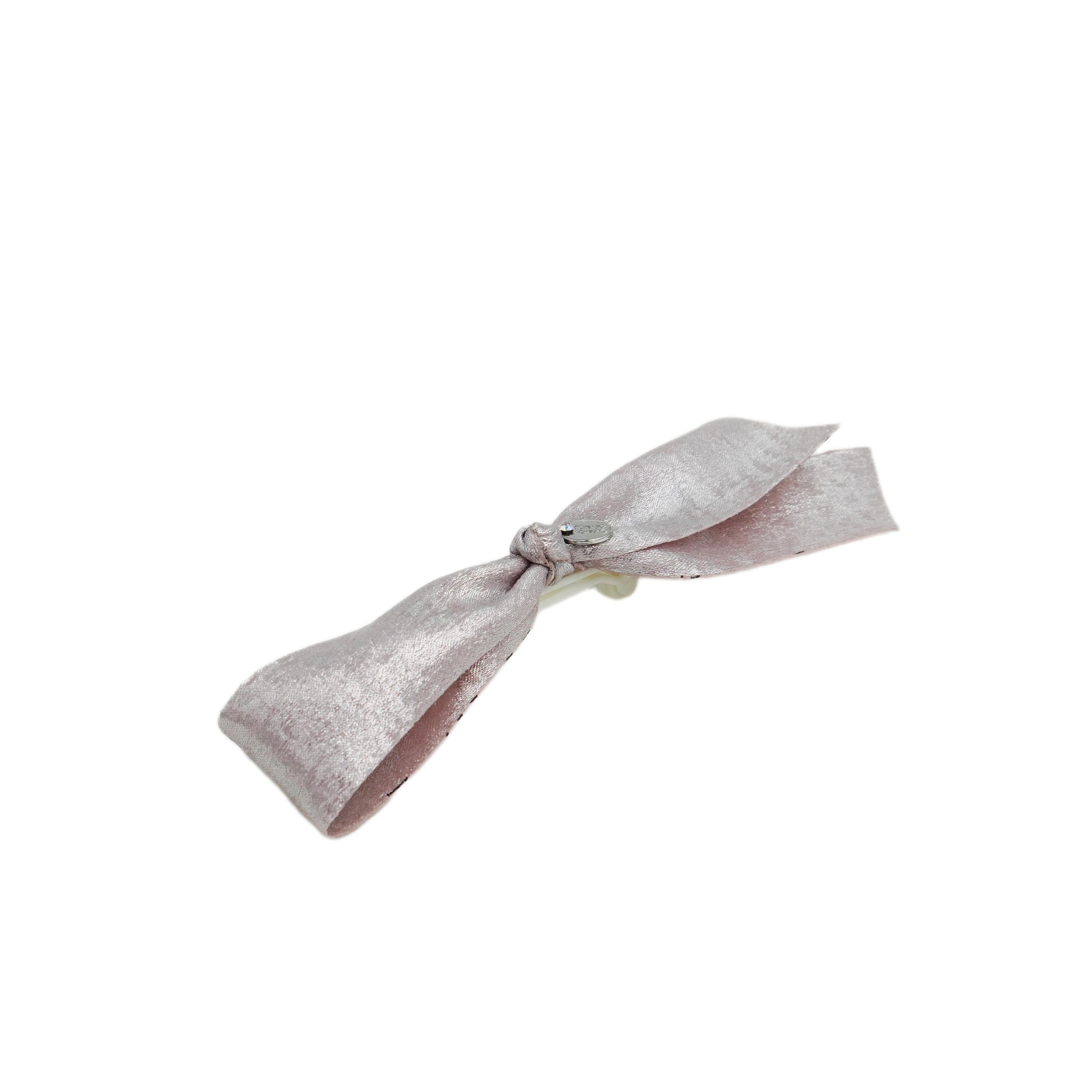 Lunapaw Gold & Silver Foil-Coated Ribbon Streamer Bow Fabric Top Clip TP2020