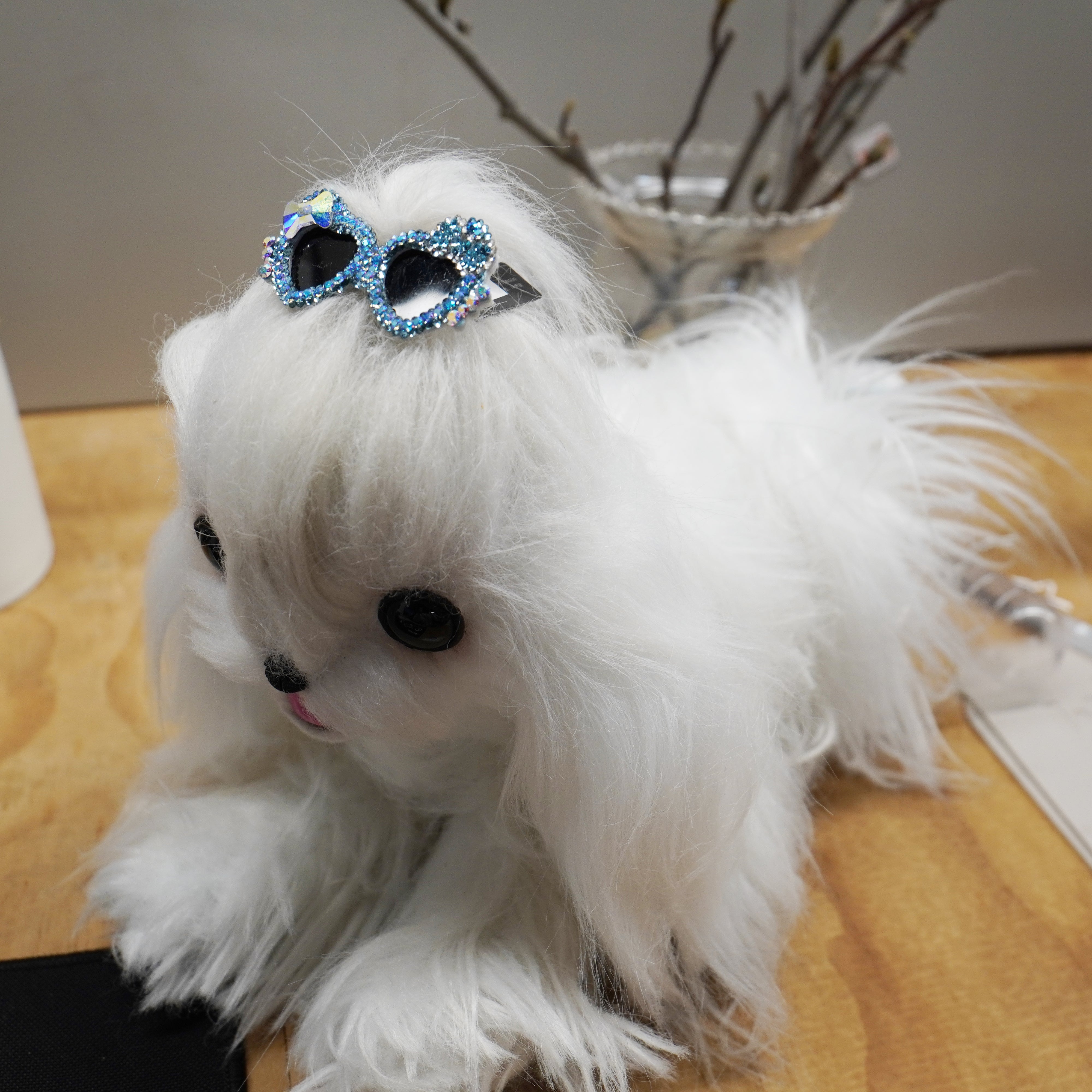 Lunapaw Heart Bow Sunglasses Luxury Crystal Top Clip TP26