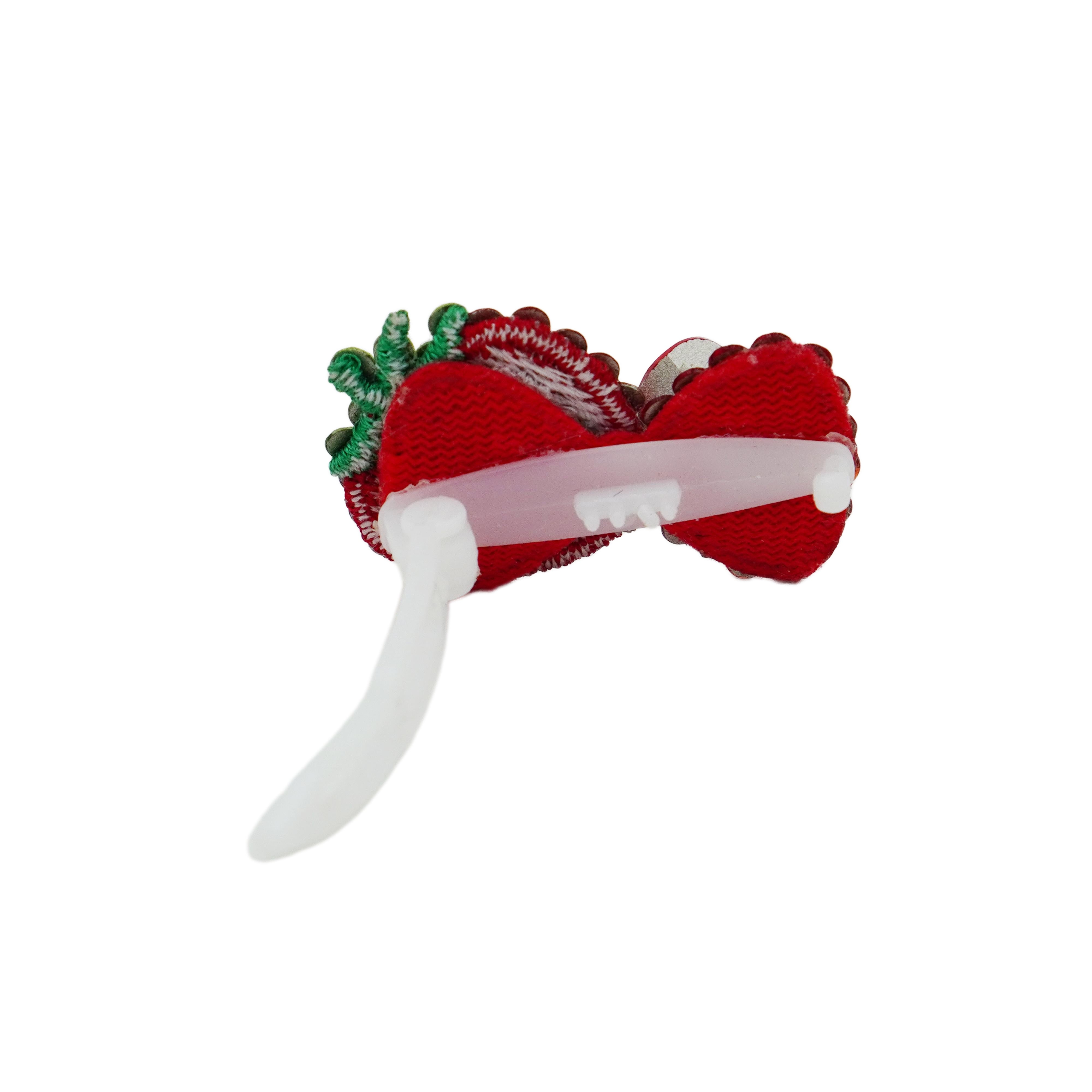 Lunapaw Heart Strawberry Luxury Crystal Top Clip TP27