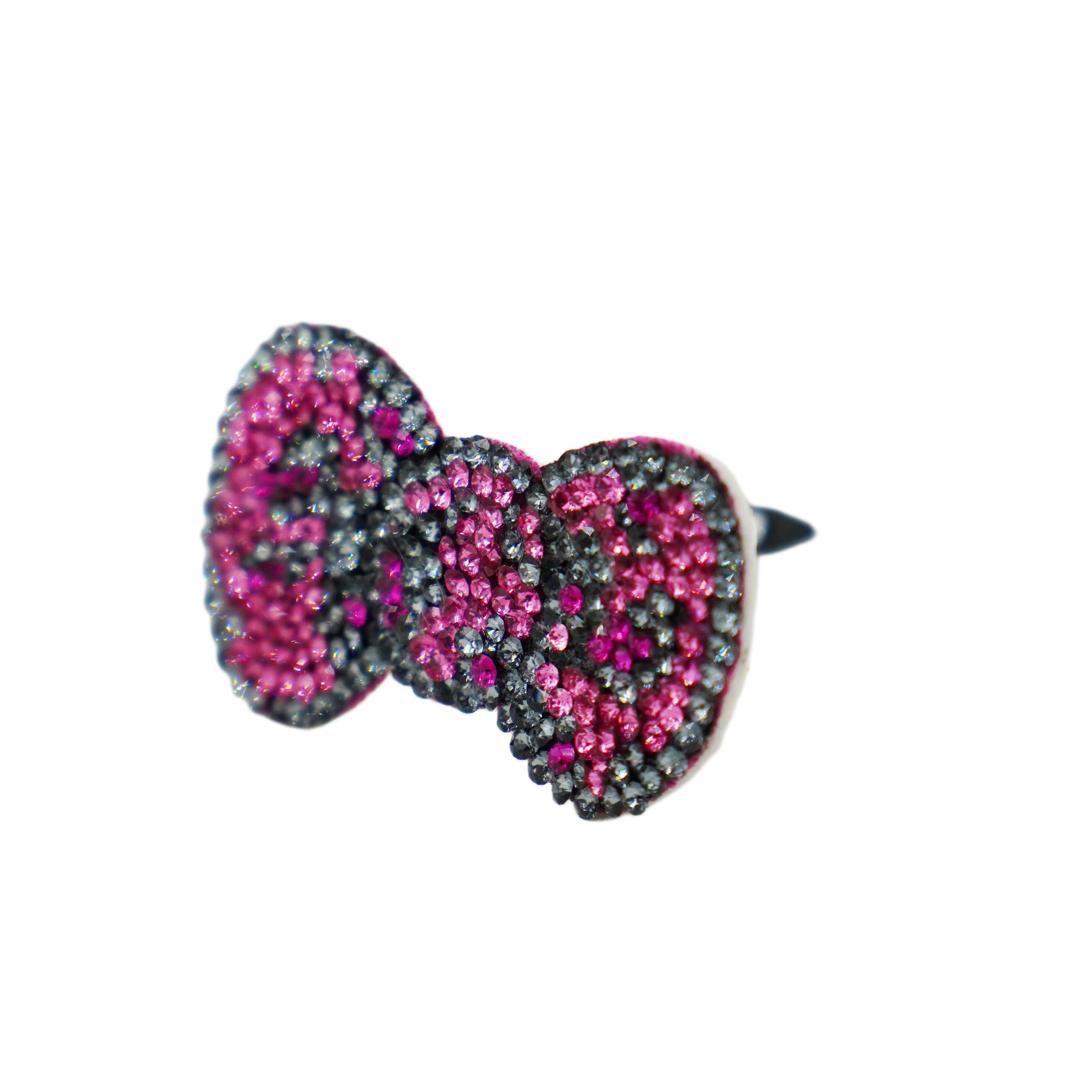 Lunapaw Leopard Bow Luxe Crystal Top Clip TP10