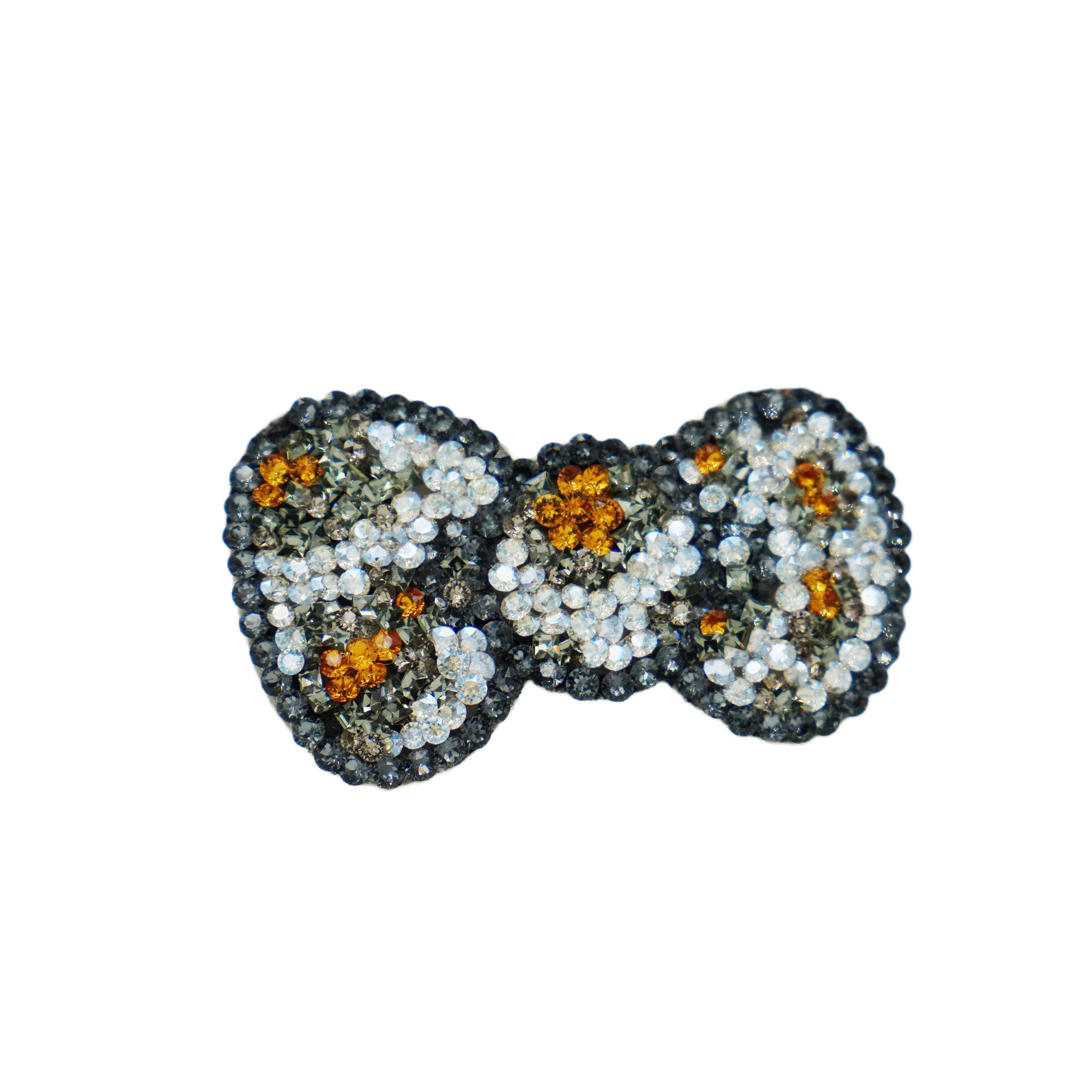 Lunapaw Leopard Bow Luxe Crystal Top Clip TP10