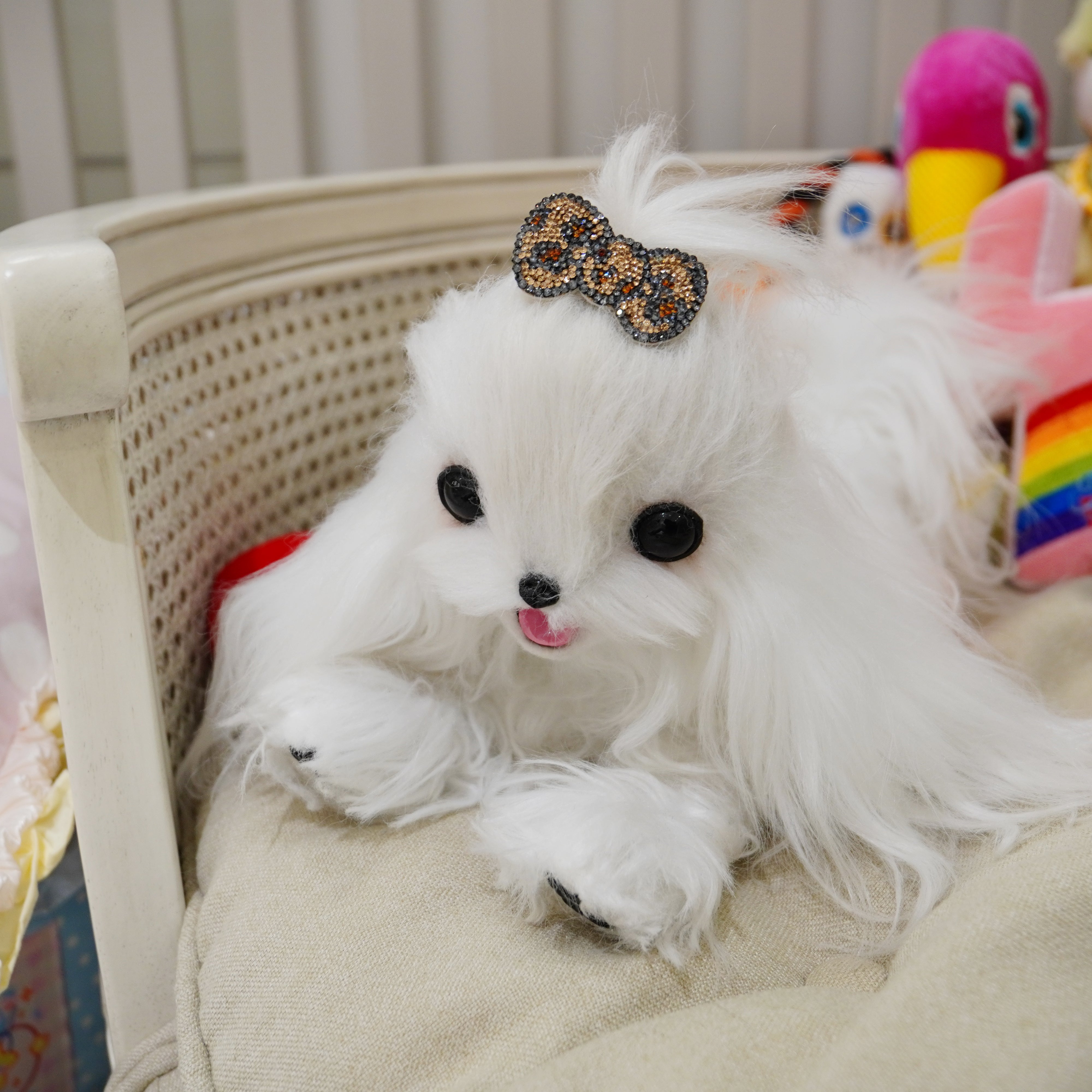 Lunapaw Leopard Bow Luxe Crystal Top Clip TP10