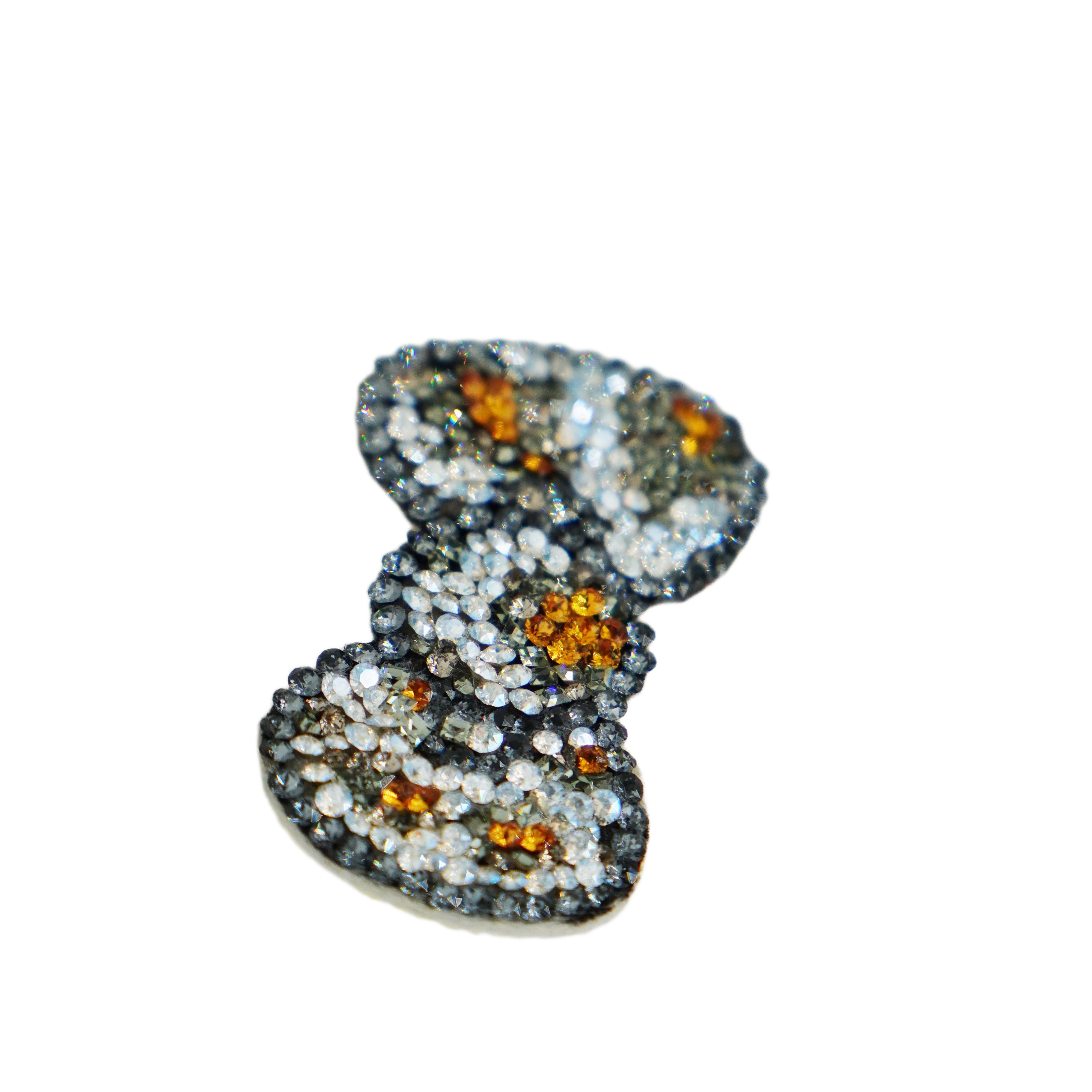 Lunapaw Leopard Bow Luxe Crystal Top Clip TP10