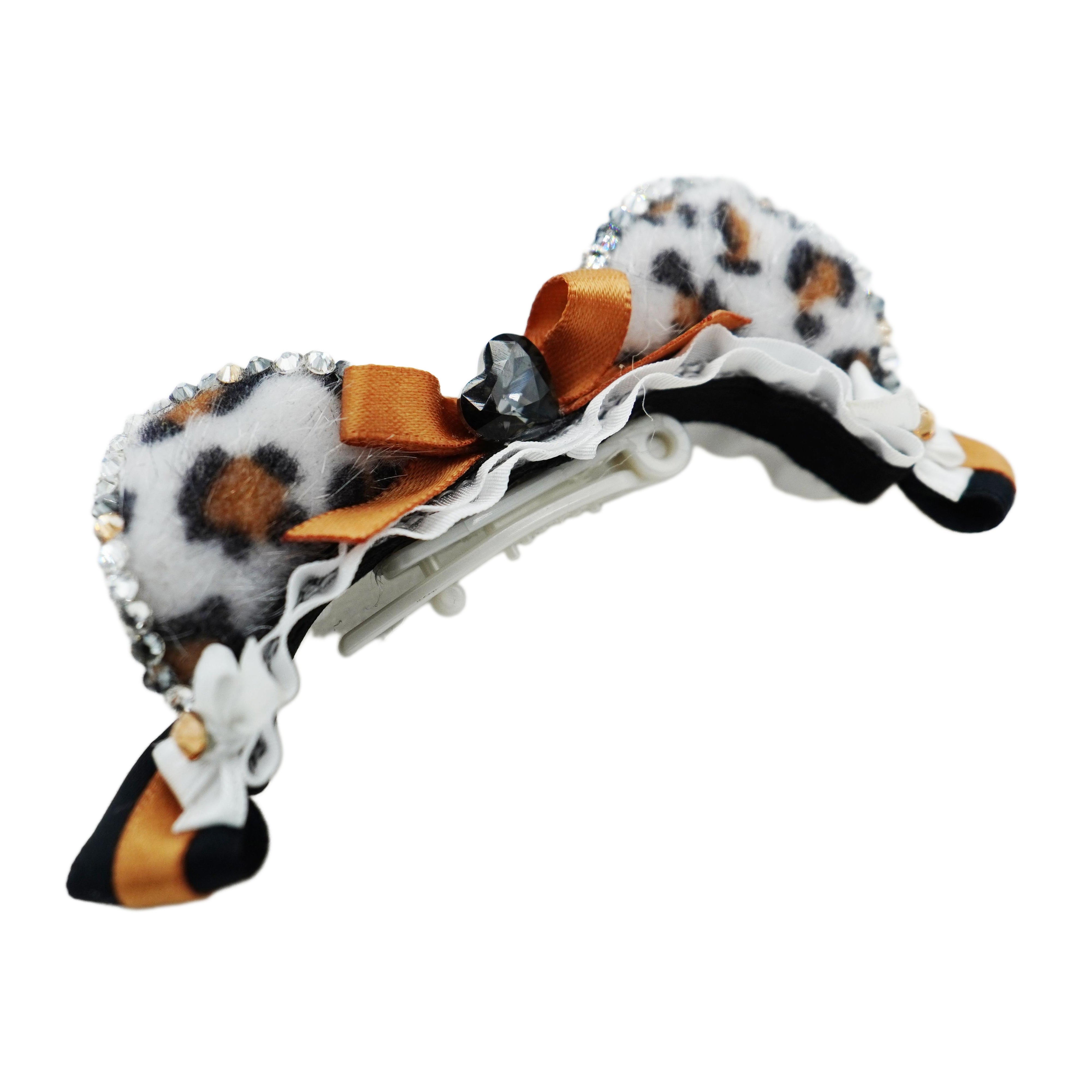 Lunapaw Leopard Cat Ear Fabric Headband HB30