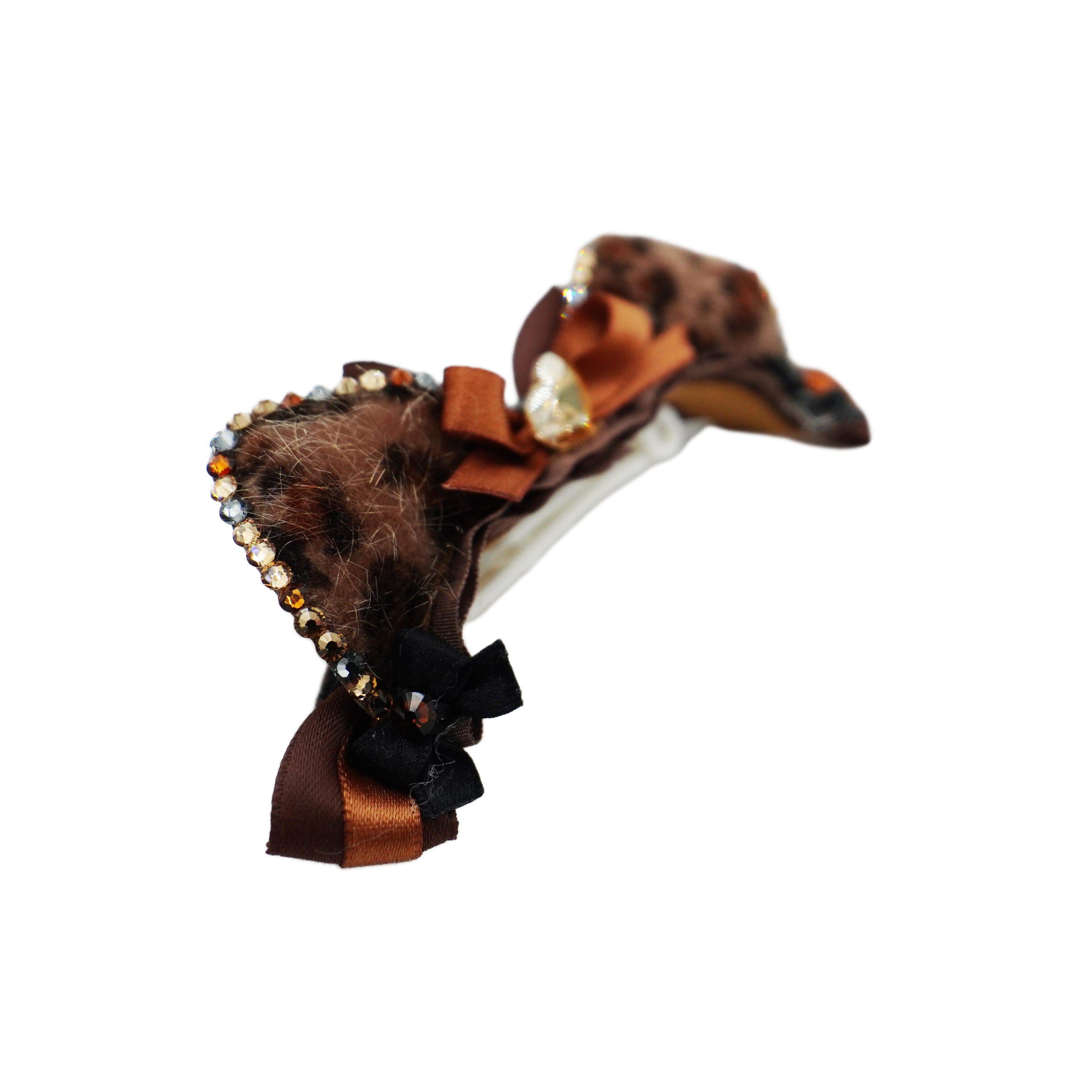 Lunapaw Leopard Cat Ear Fabric Headband HB30