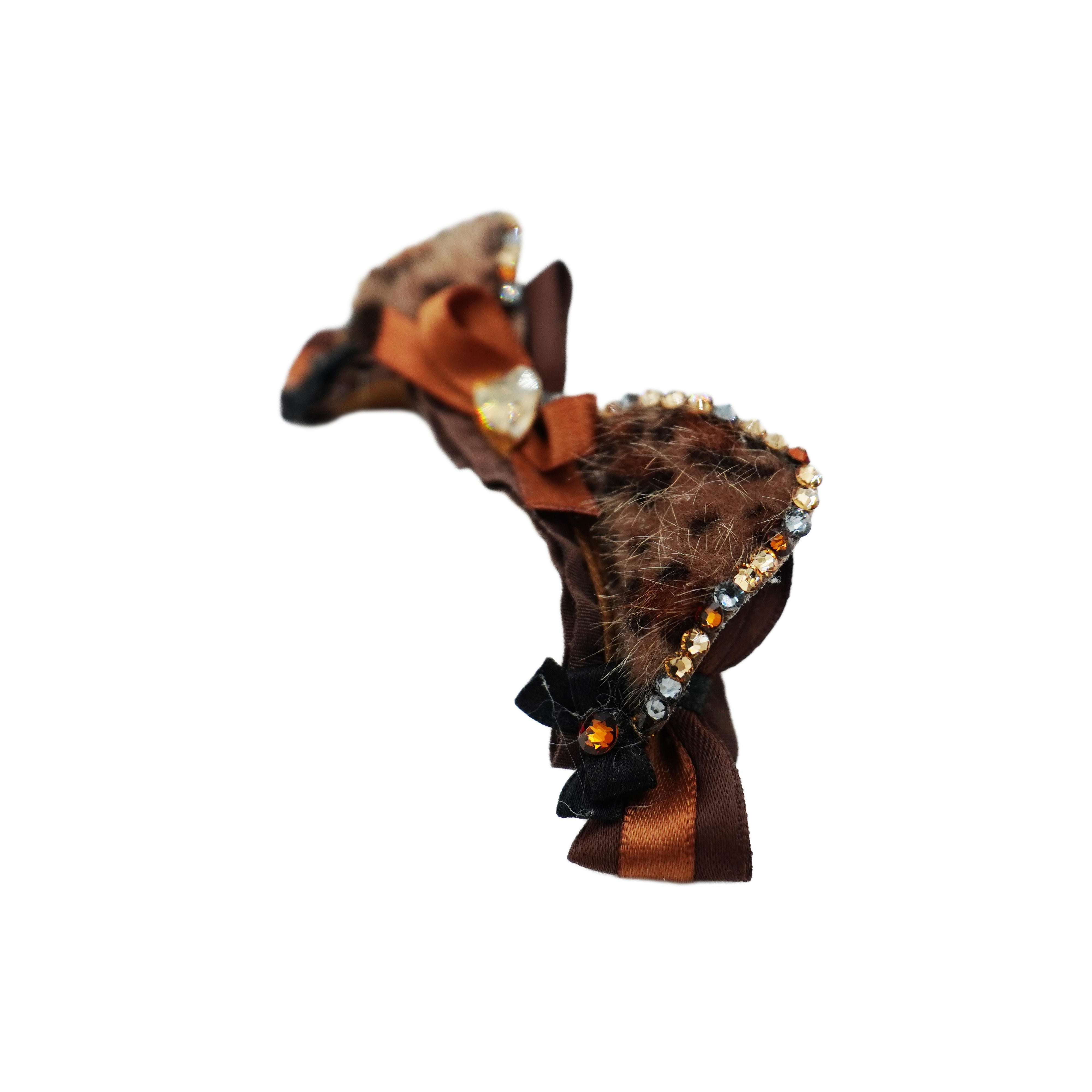 Lunapaw Leopard Cat Ear Fabric Headband HB30