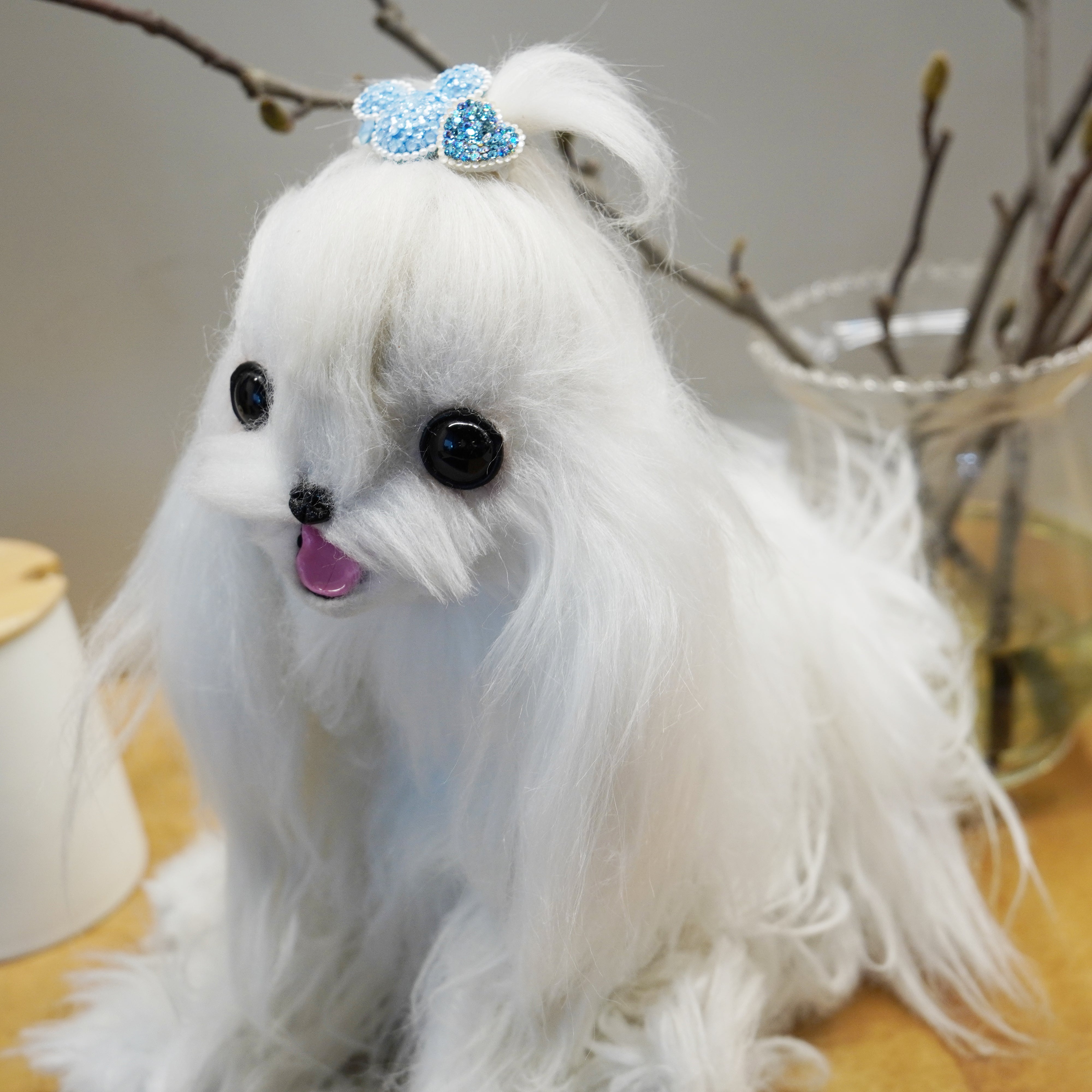 Lunapaw Mocha Bead Mickey Heart Luxury Crystal Top Clip TP22