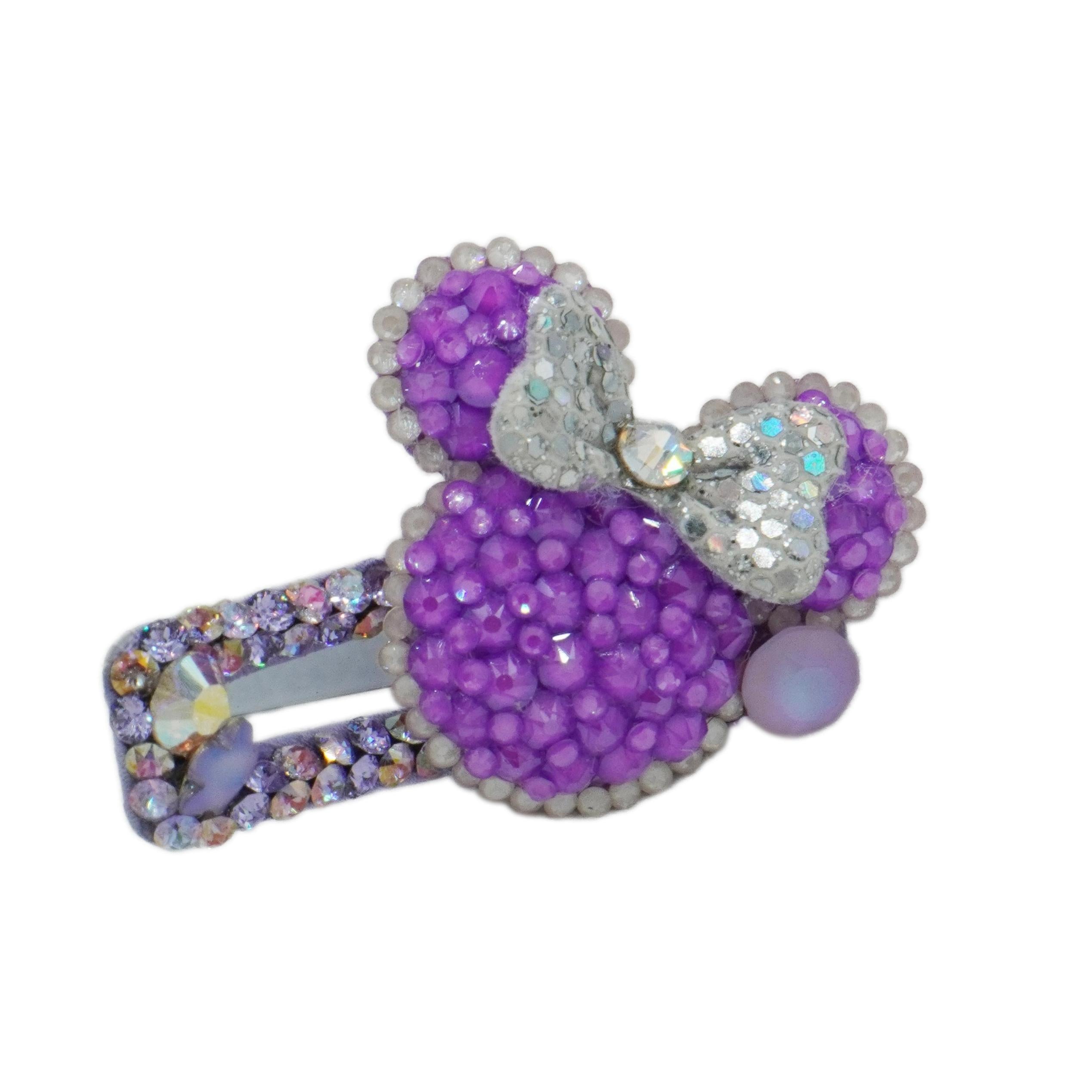 Lunapaw Mocha Bead Minnie Square Luxury Crystal Top Clip TP23