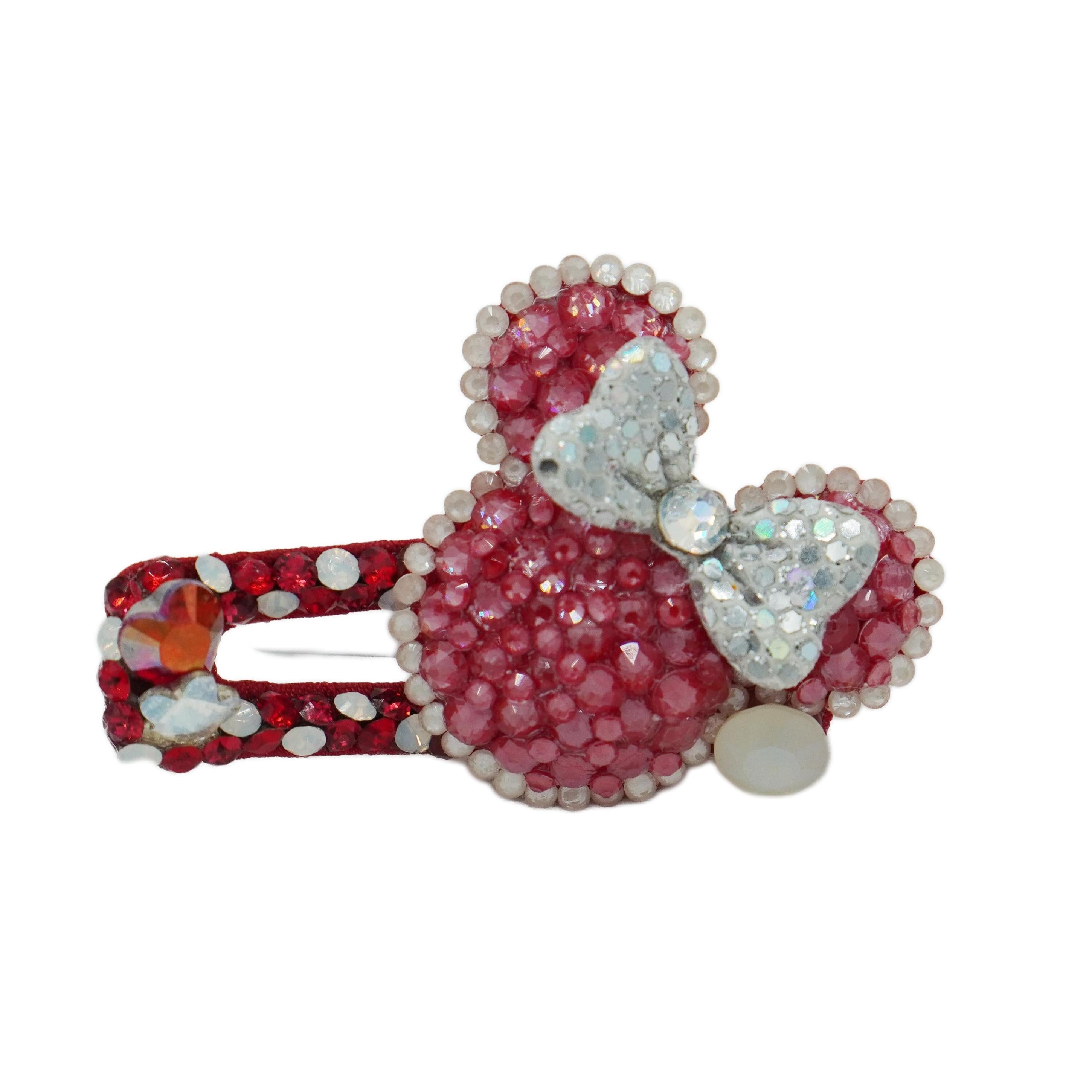 Lunapaw Mocha Bead Minnie Square Luxury Crystal Top Clip TP23