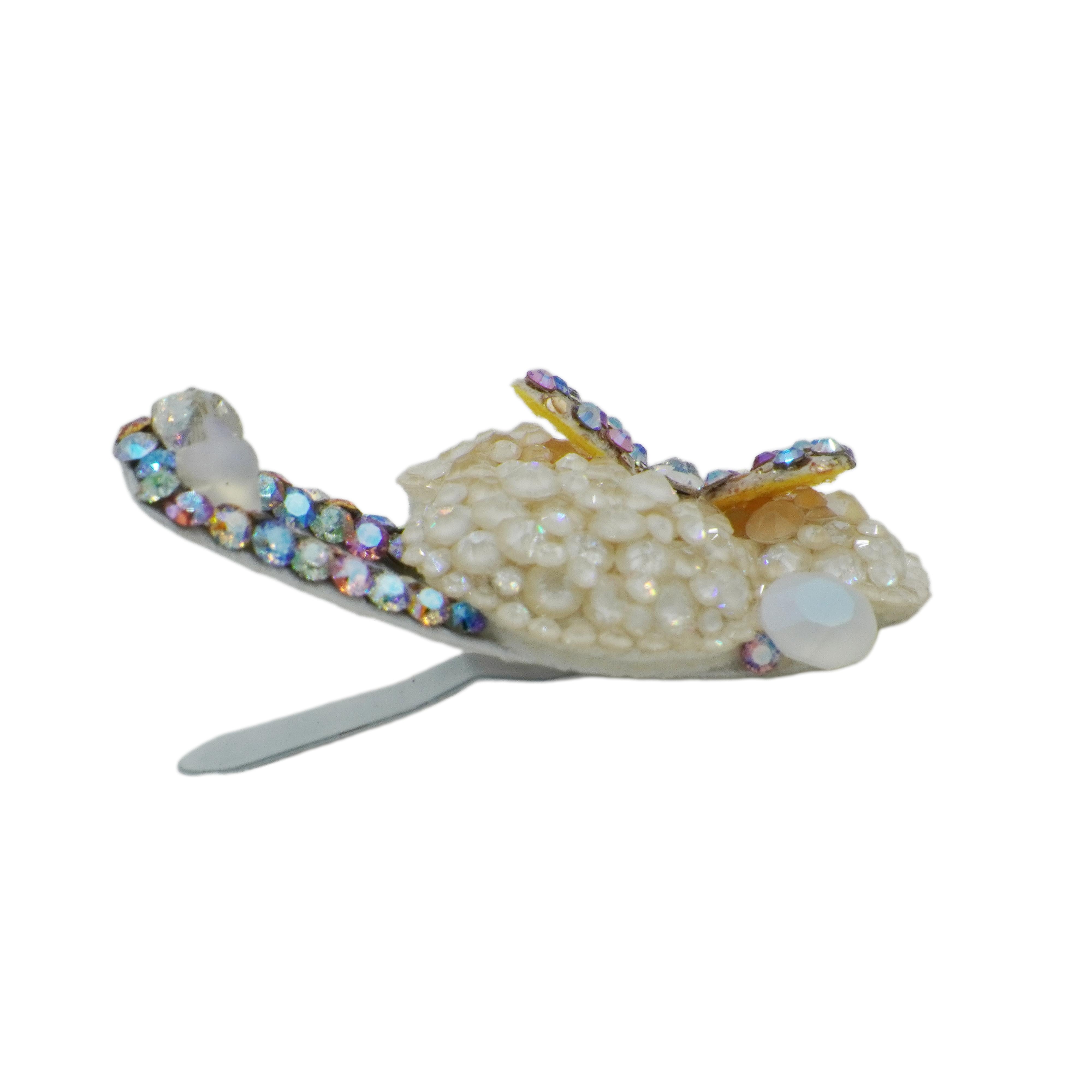 Lunapaw Mocha Bead Minnie Square Luxury Crystal Top Clip TP23