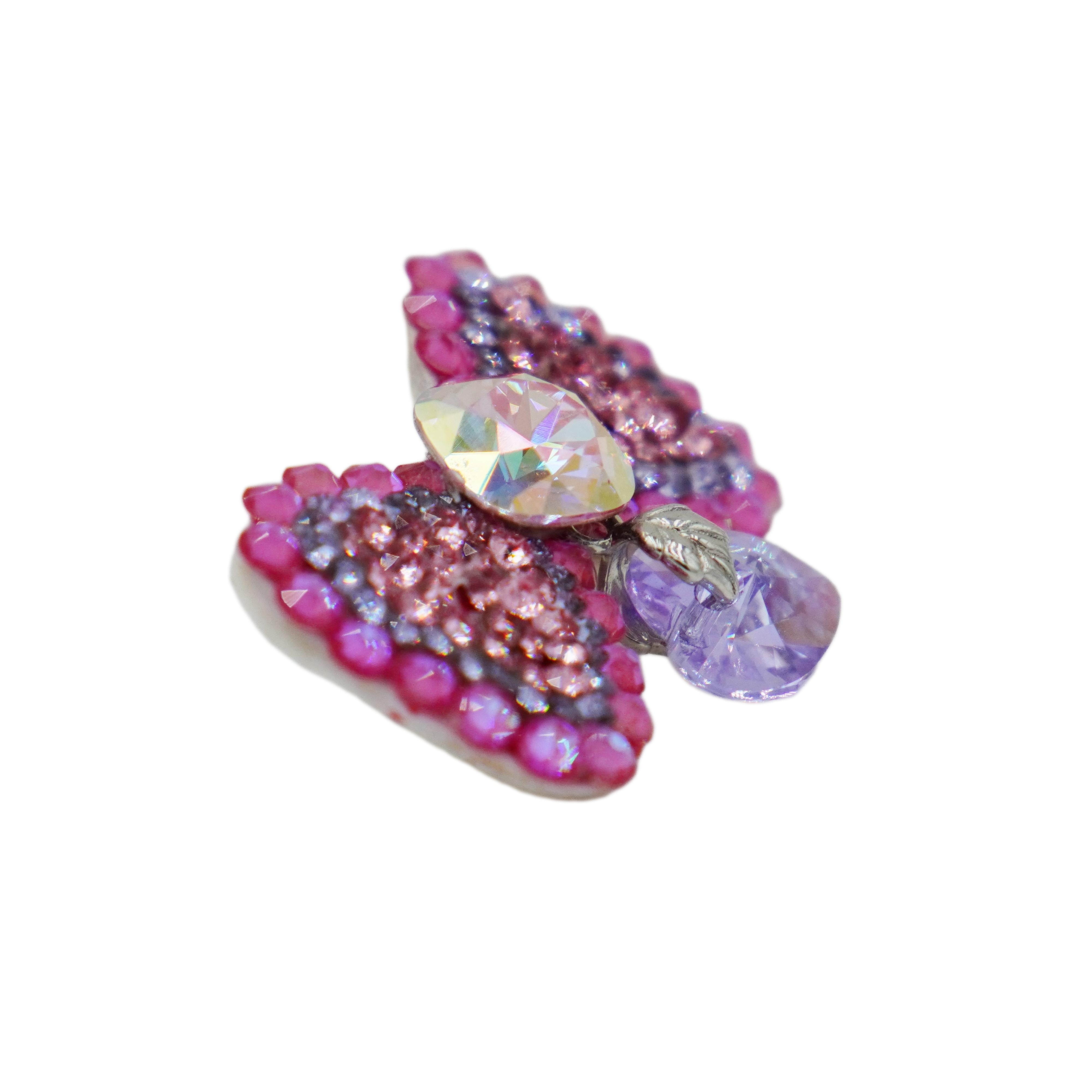 Lunapaw Pendant Structured Bow Luxury Crystal Top Clip TP24