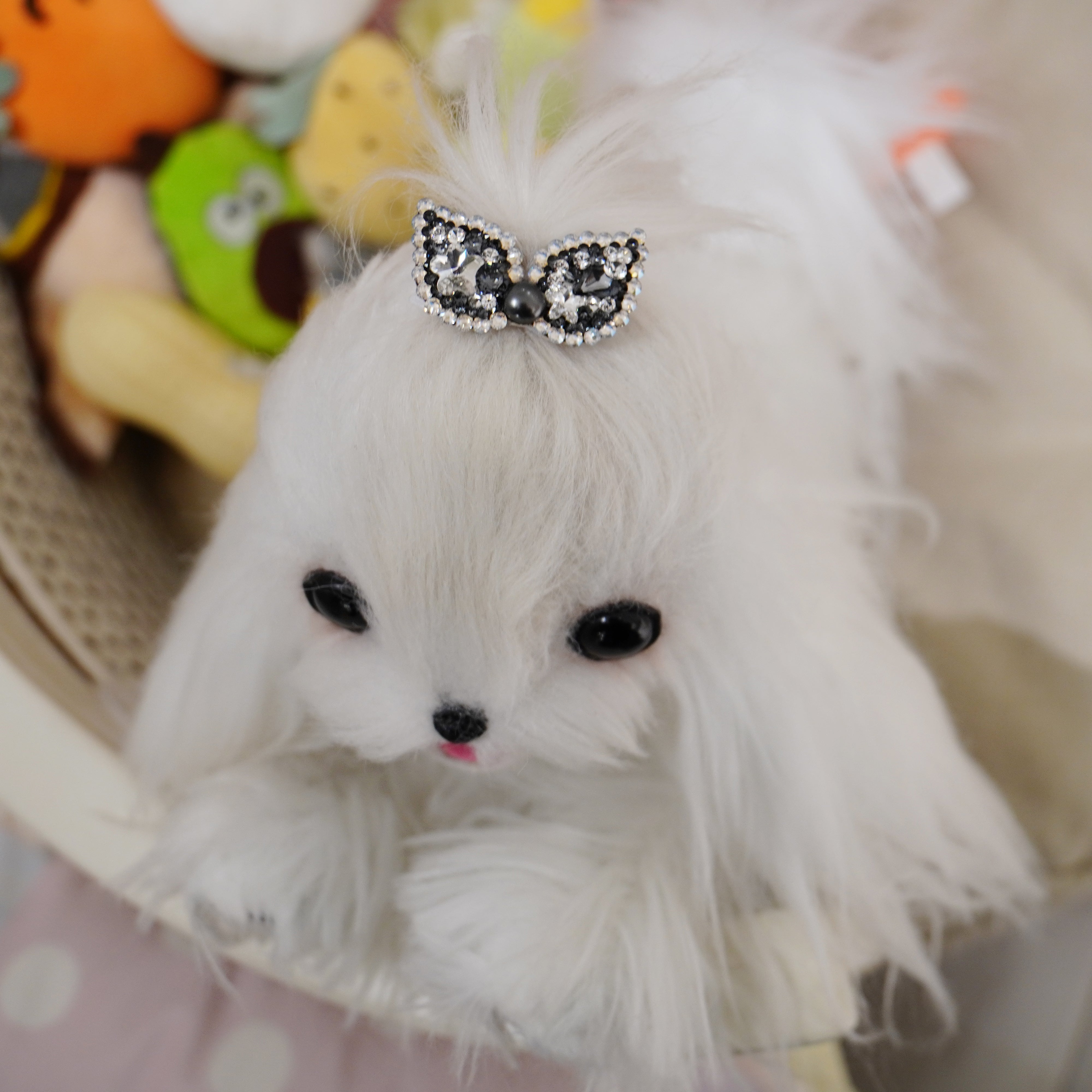 Lunapaw Plum Blossom Heart “Little Witch” Bow Luxe Crystal Top Clip TP12