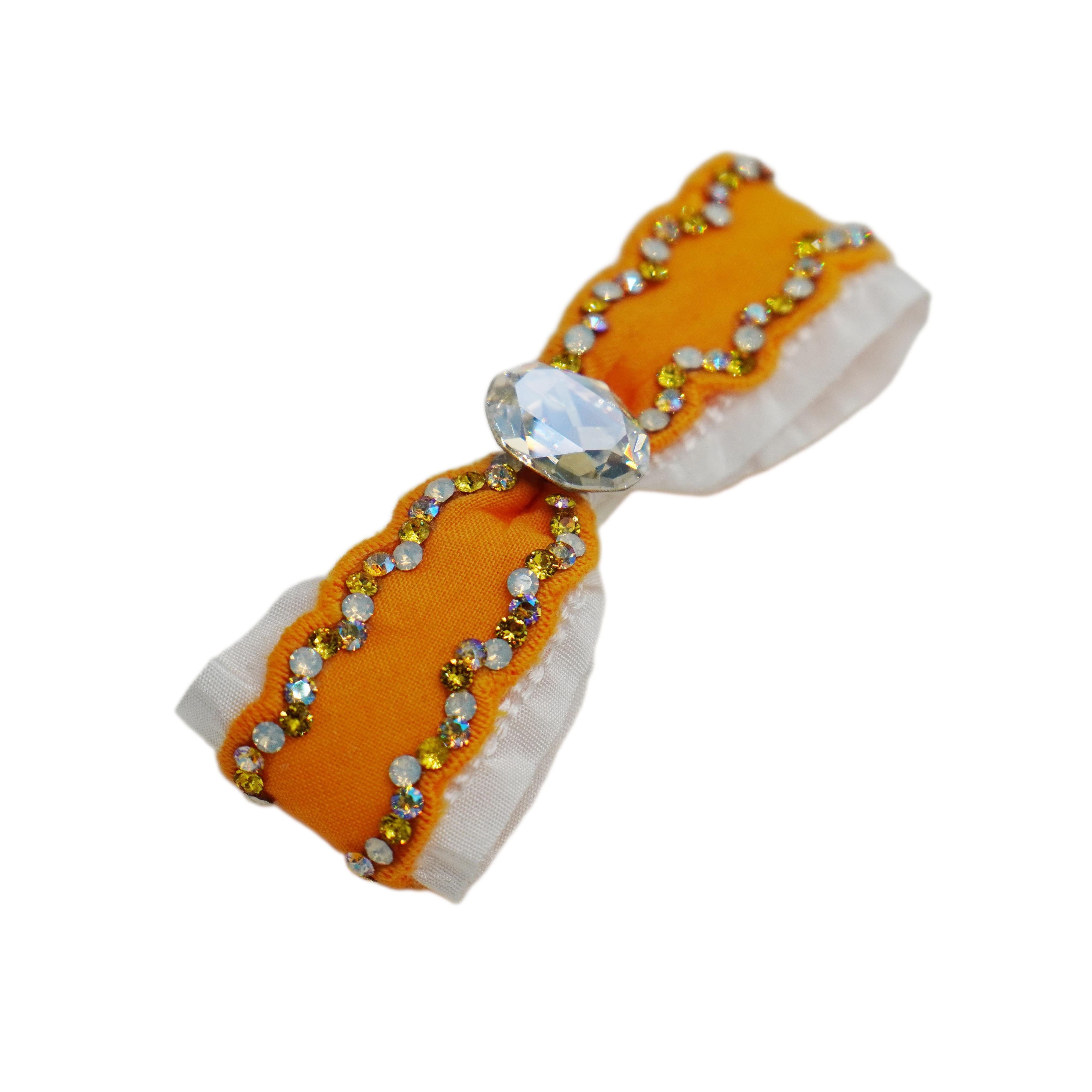 Lunapaw Ribbon Luxury Crystal Fabric Top Clip TP2012